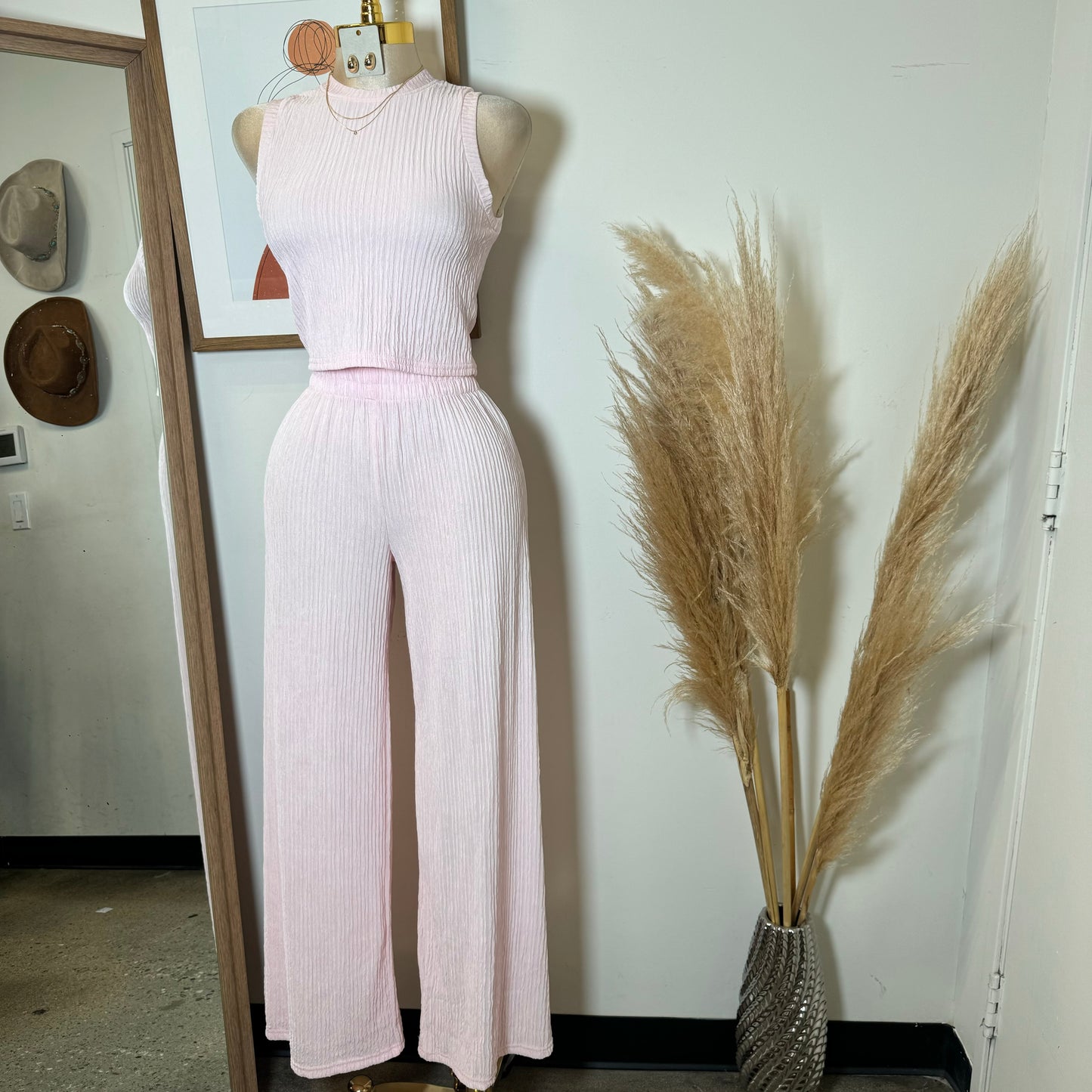Tamara Two Piece Set-Baby Pink