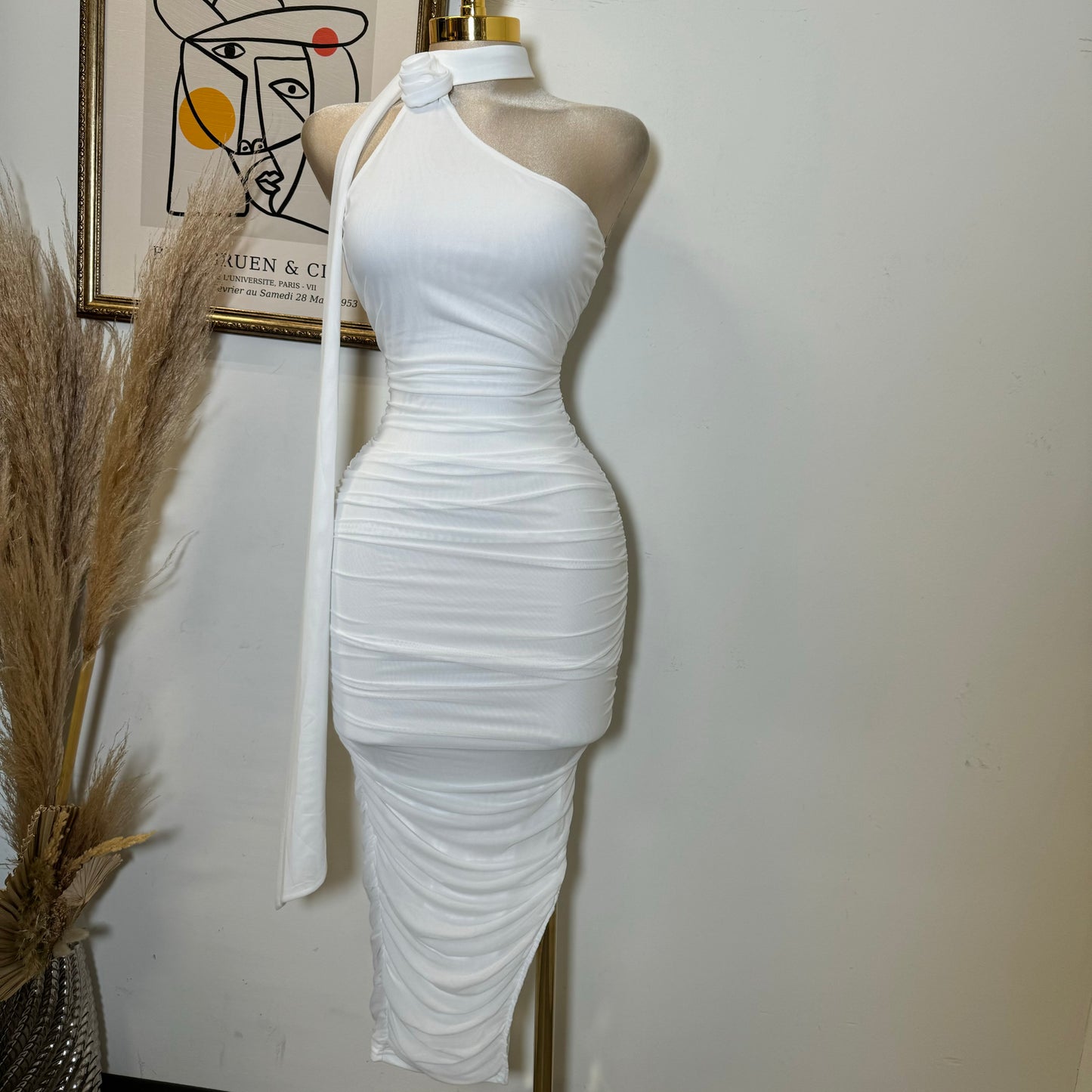 Evonne Rose Dress-White