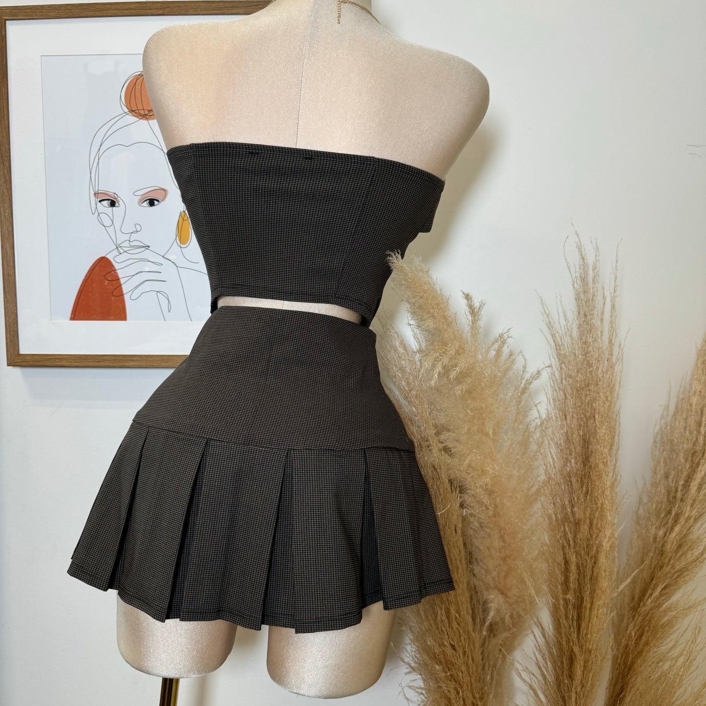 Tu Sin El Skirt Set-Brown