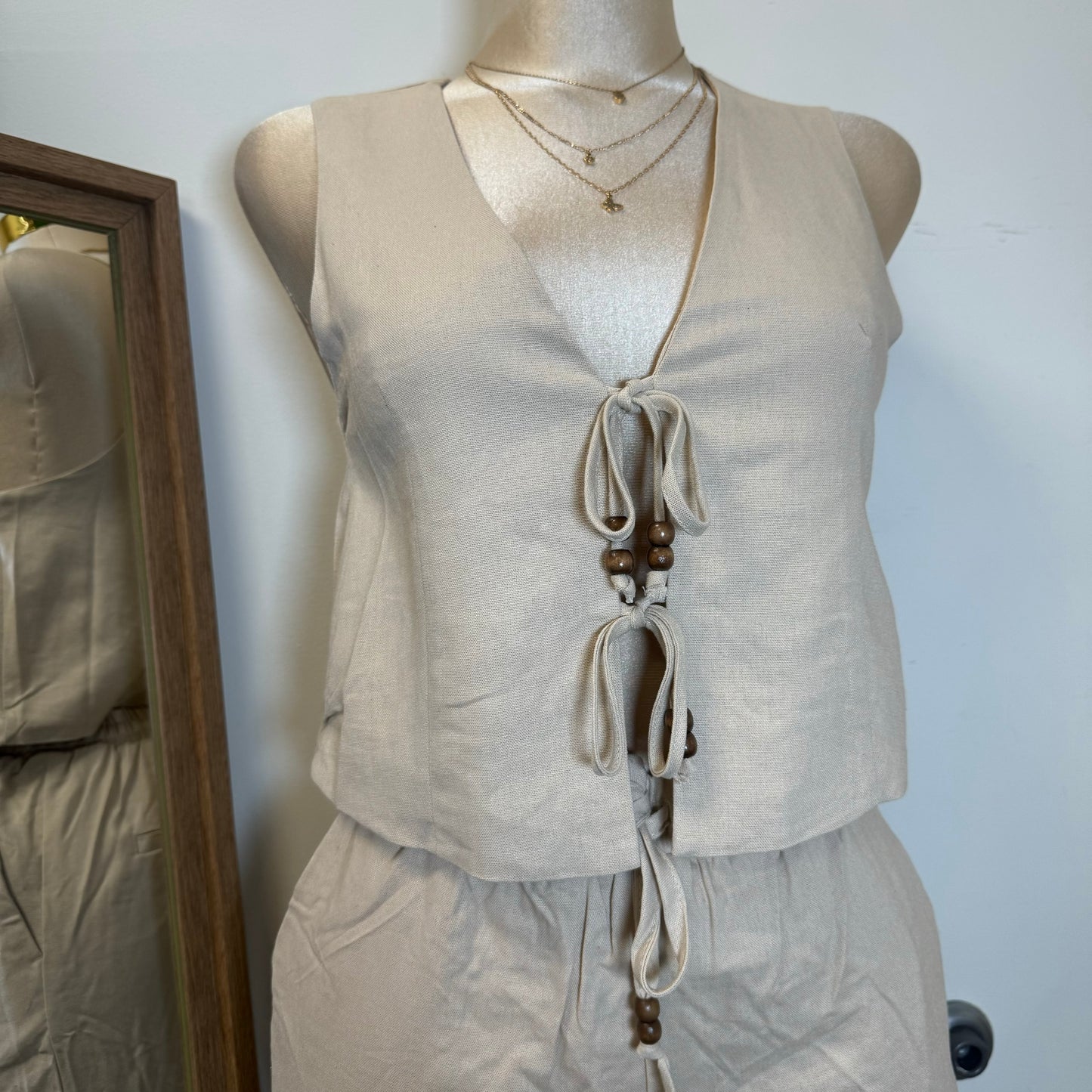 Knot Pant Set-beige