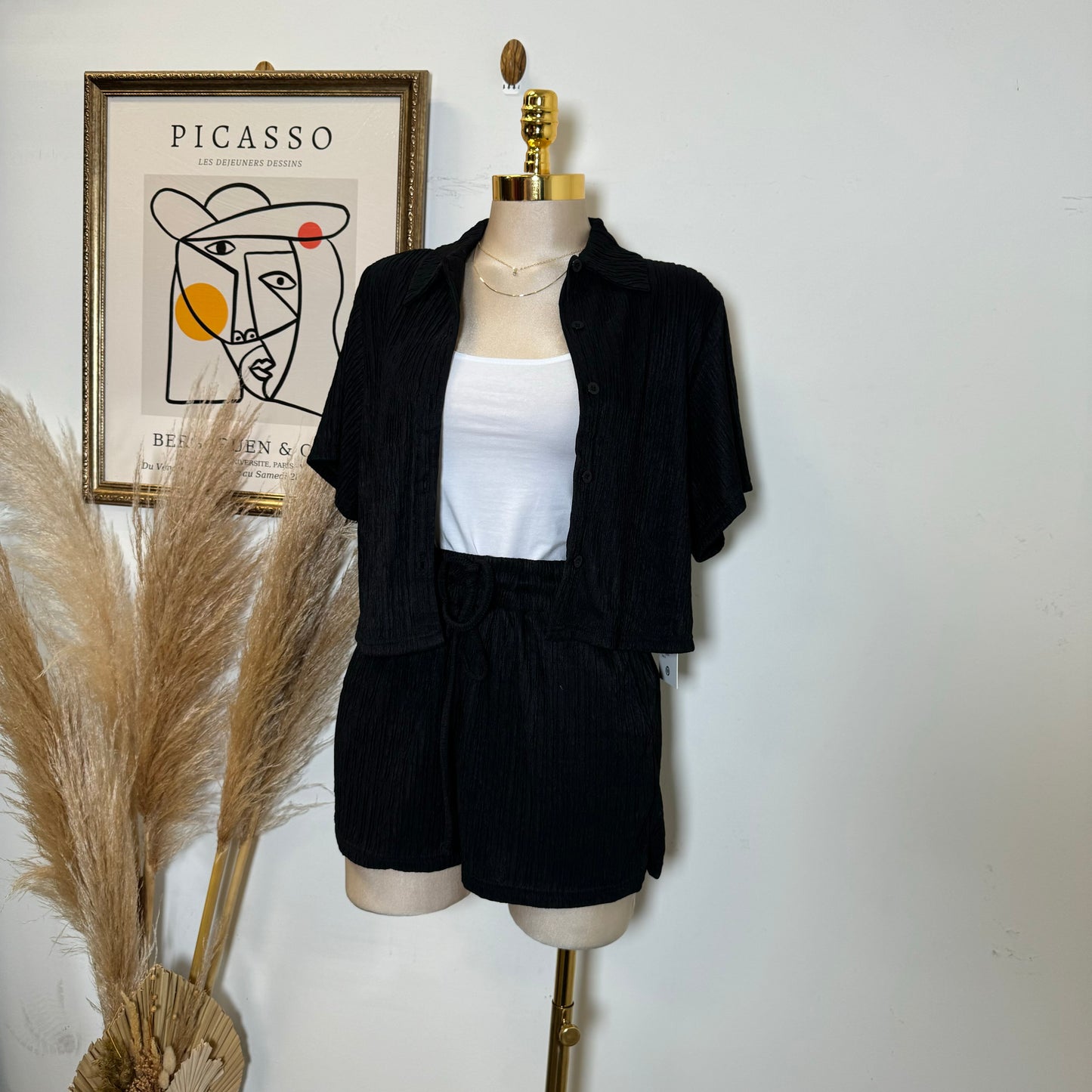 Loxi Short Set-Black