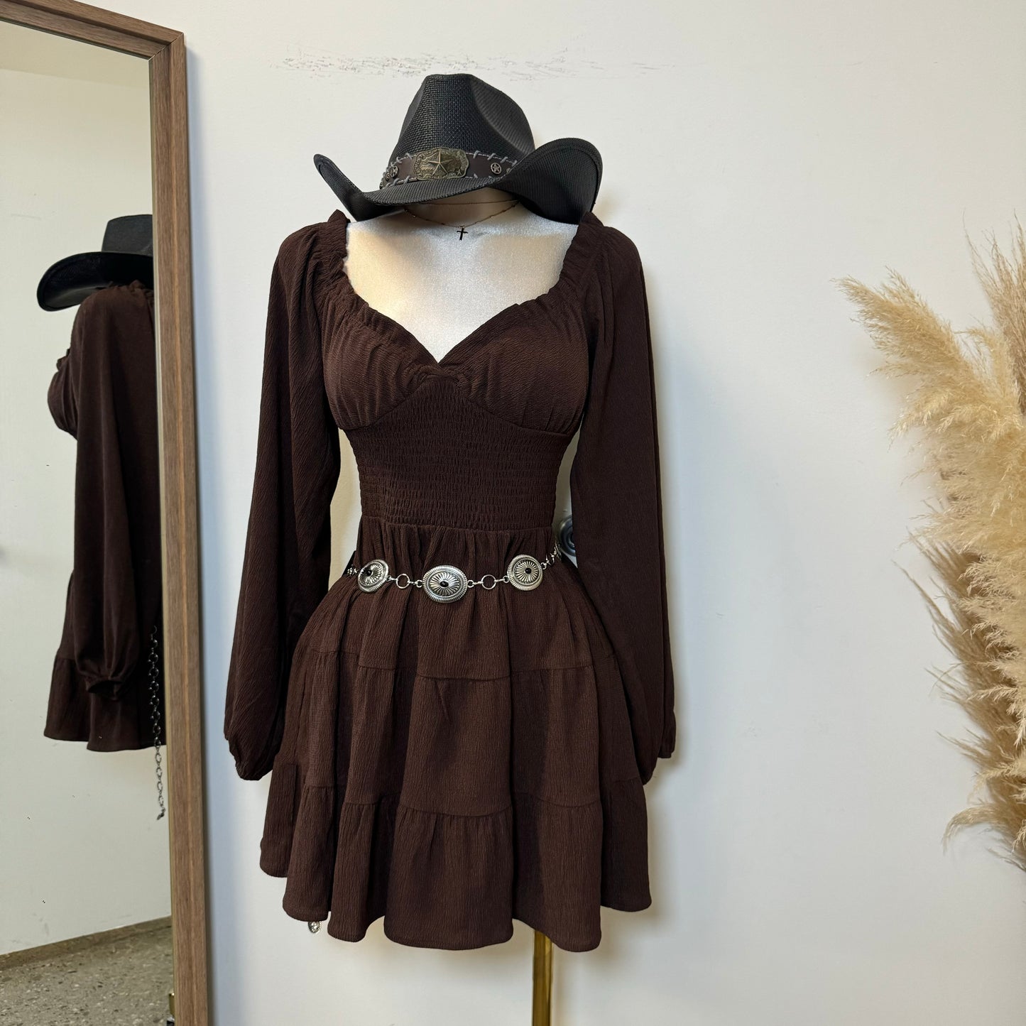 Roxi Corset Dress-Brown