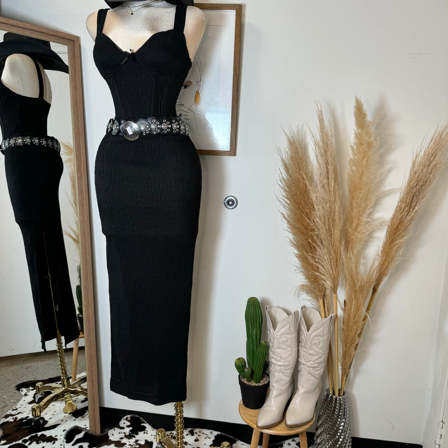 Cancun Corset Skirt Two Piece -Black1