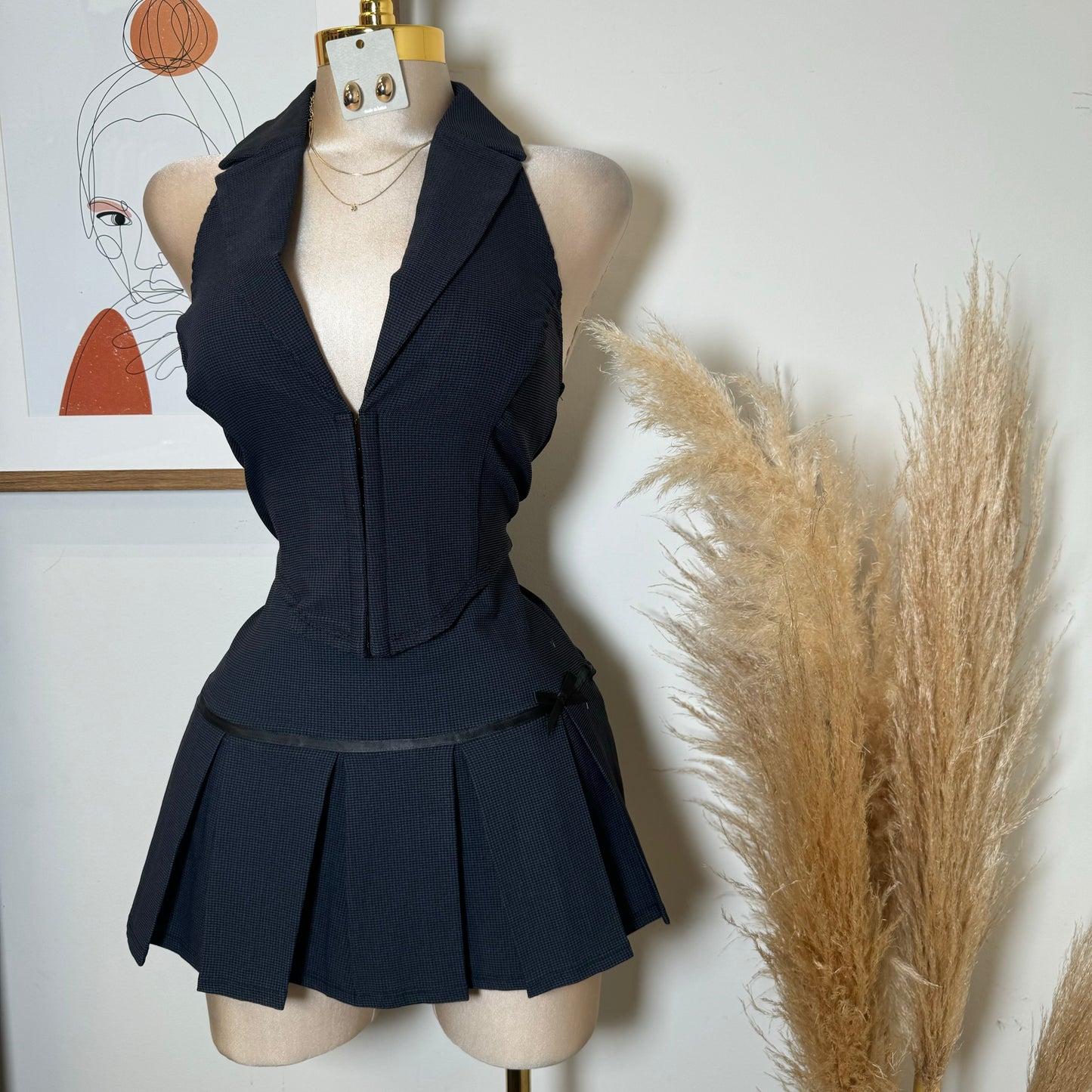 Revolu Skirt Set-Blue