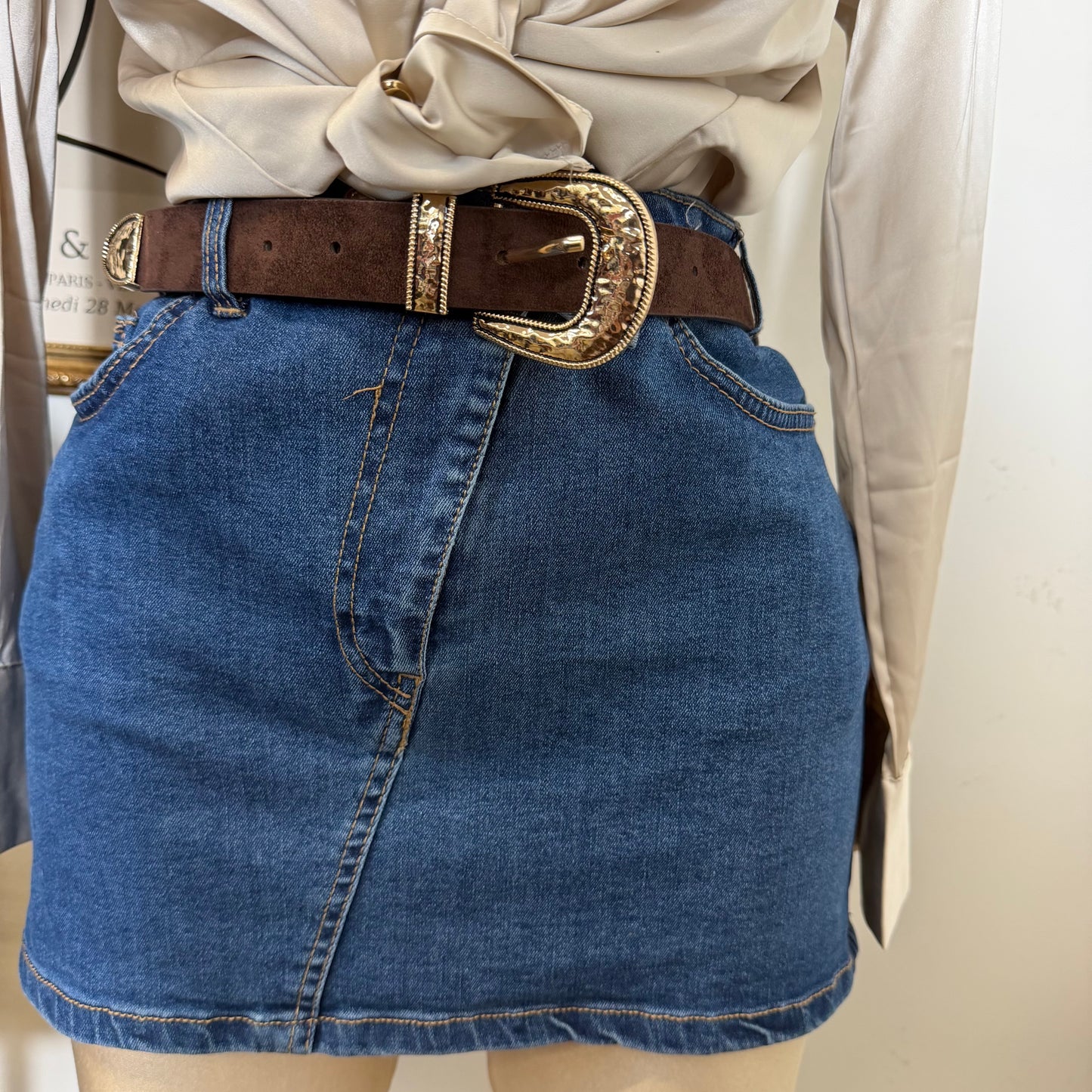 Narrow Western Ranger Belt-Brown