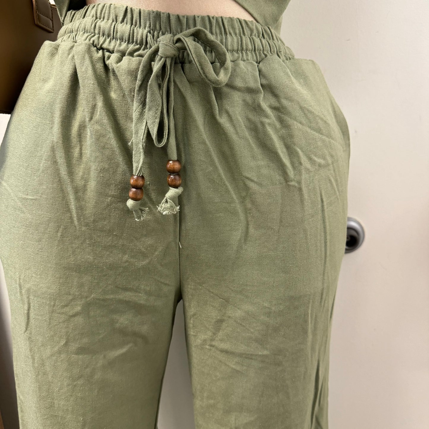 Knot Pant Set-Sage Green