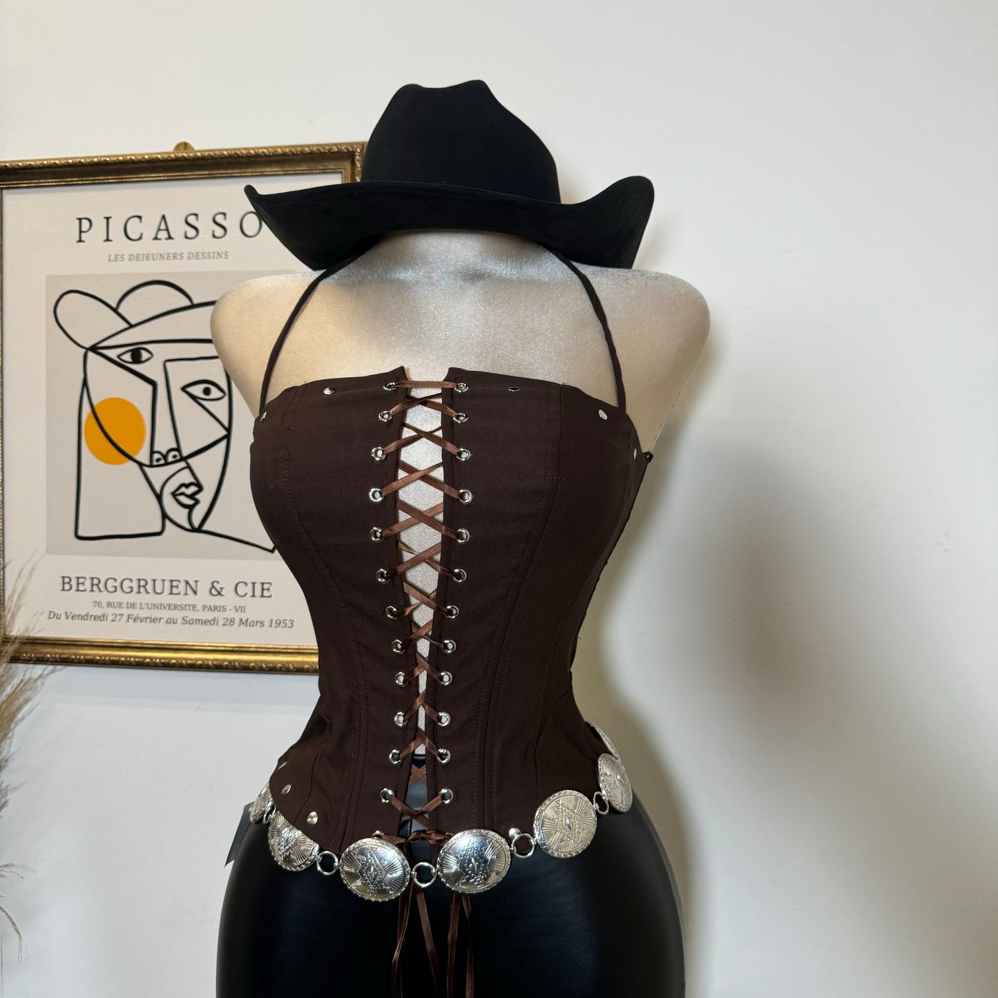 La Yaquesita Corset Top-Brown