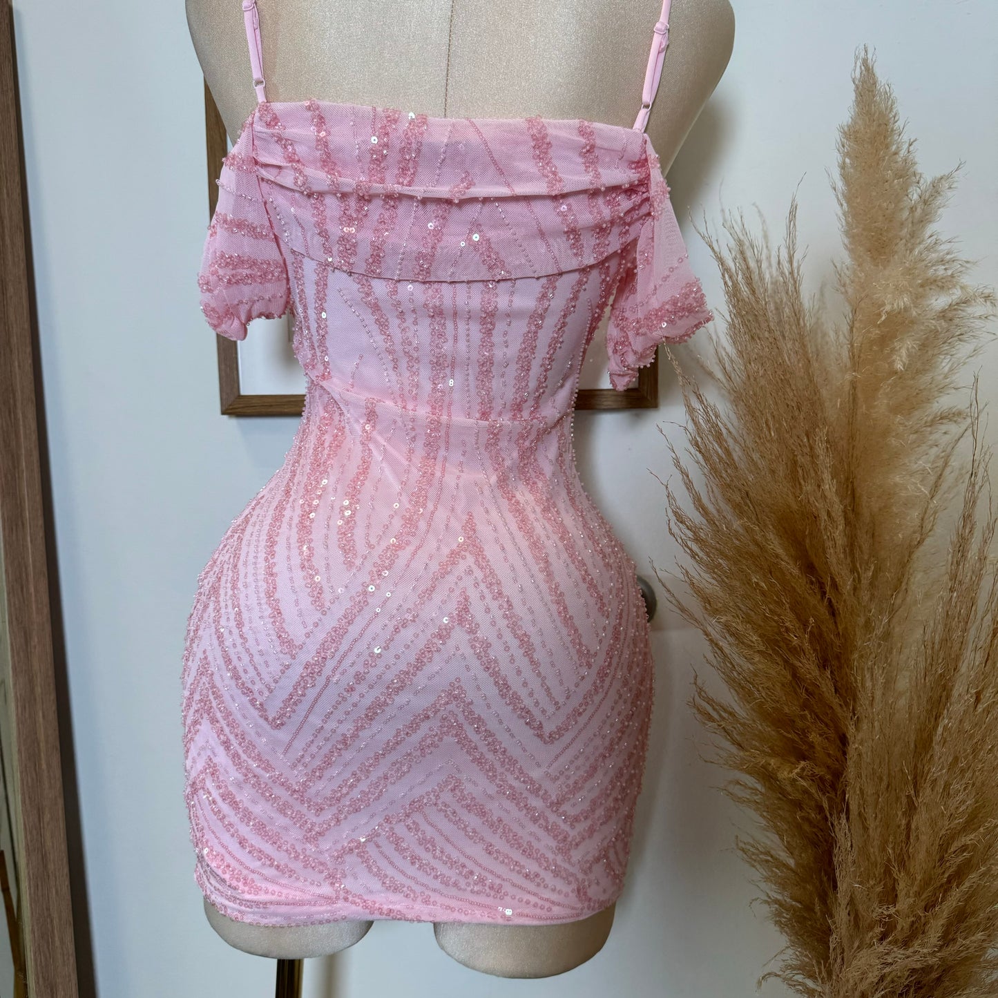 Scorpio Sequins DRESS-Pink