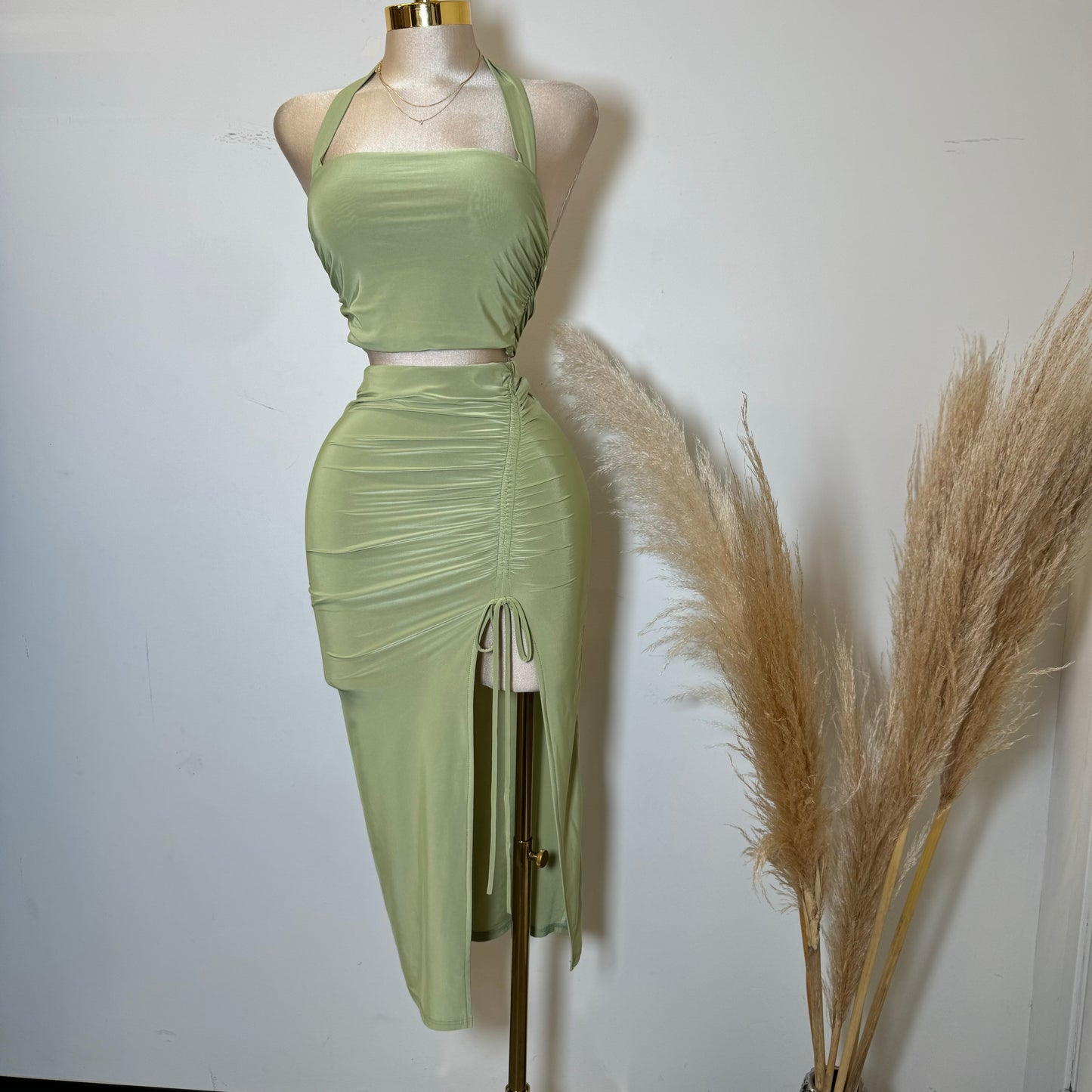 Bambo Skirt Set -Green
