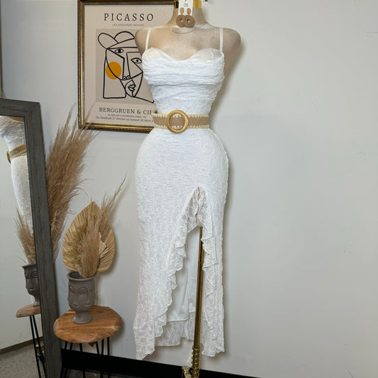 Mismaloya Dress-Lace White