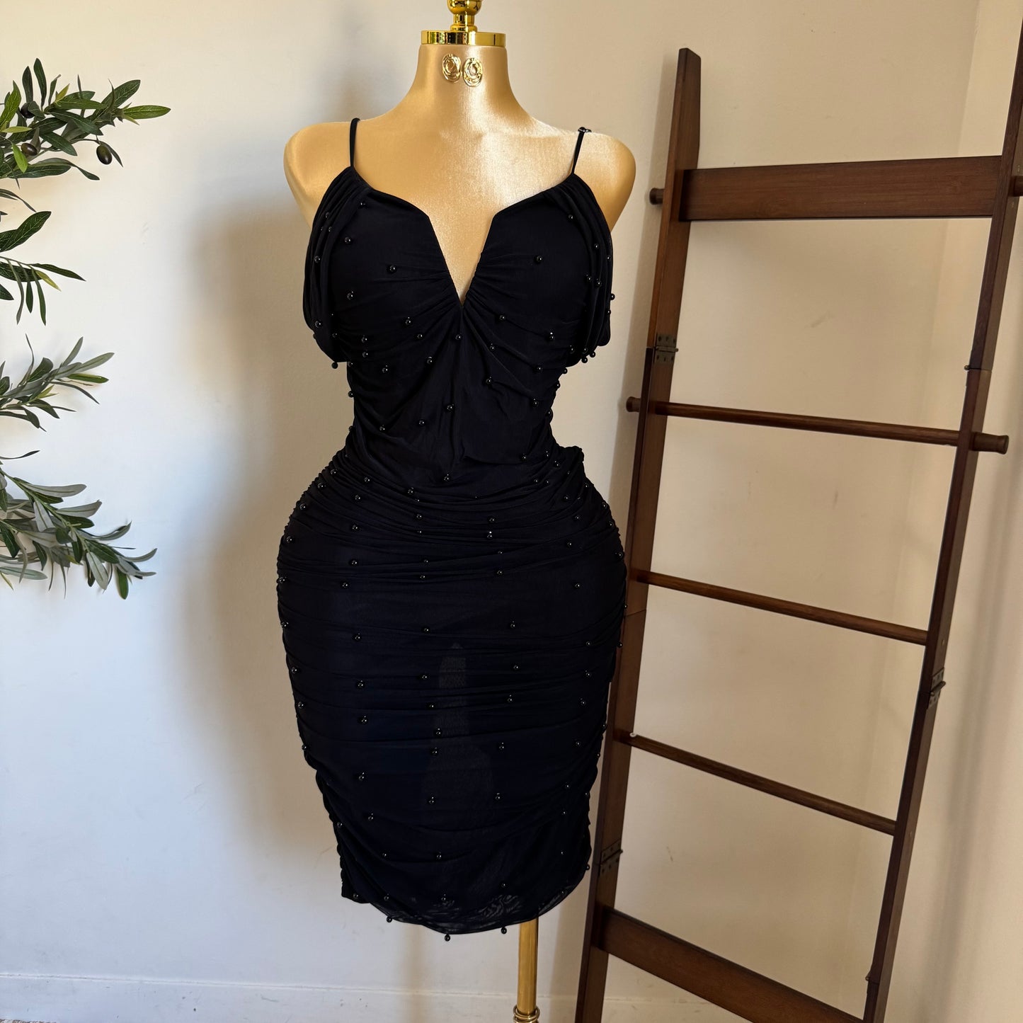 Aria Pearl Dress PL-Black
