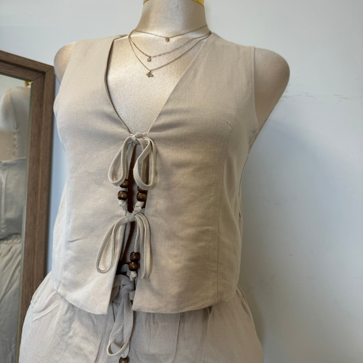 Knot Pant Set-beige