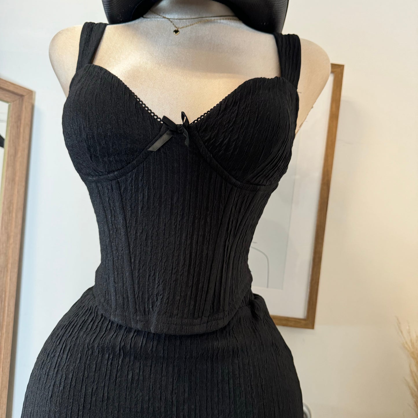 Cancun Corset Skirt Two Piece -Black1