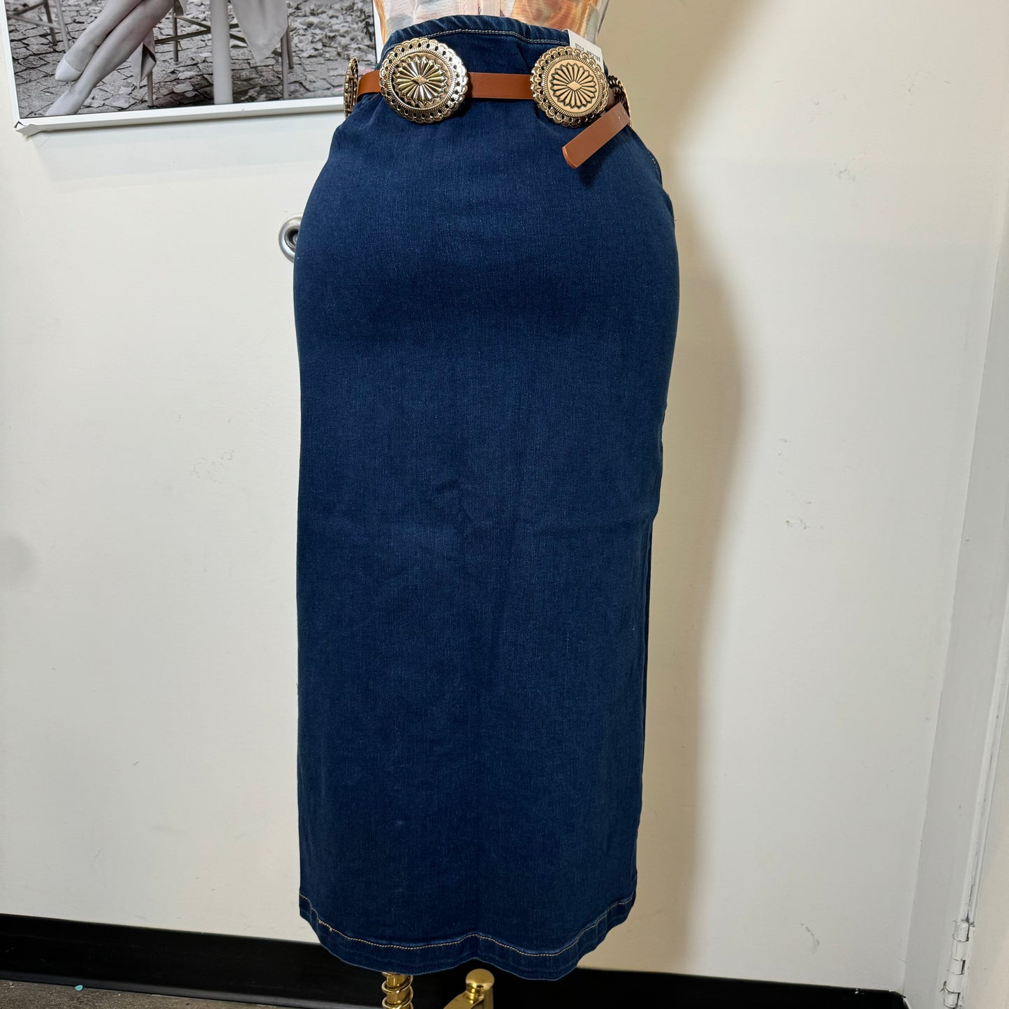 Long Denim High Waisted-Blue