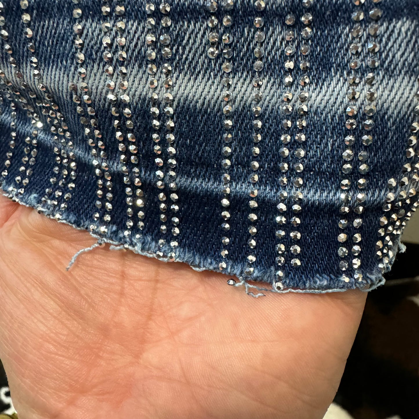 Karla Rhinestone Jeans-Blue
