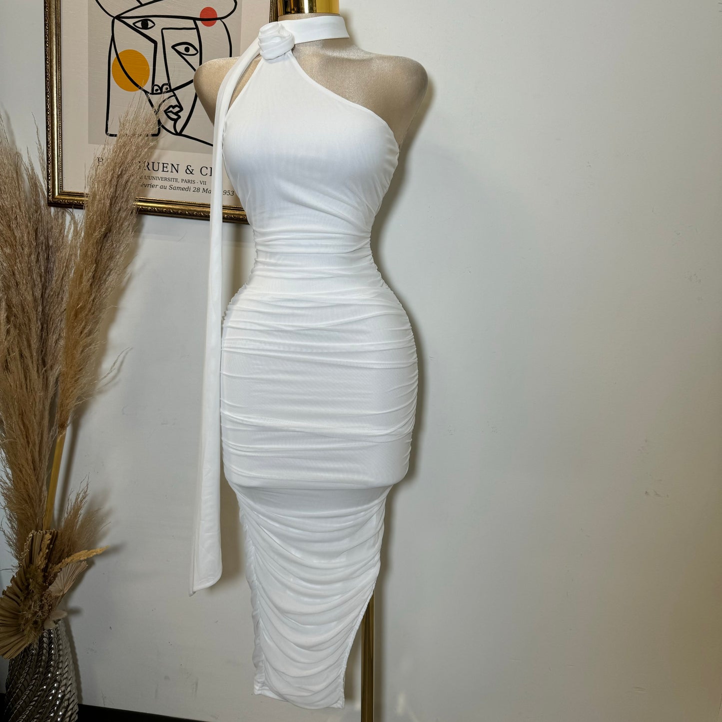 Evonne Rose Dress-White