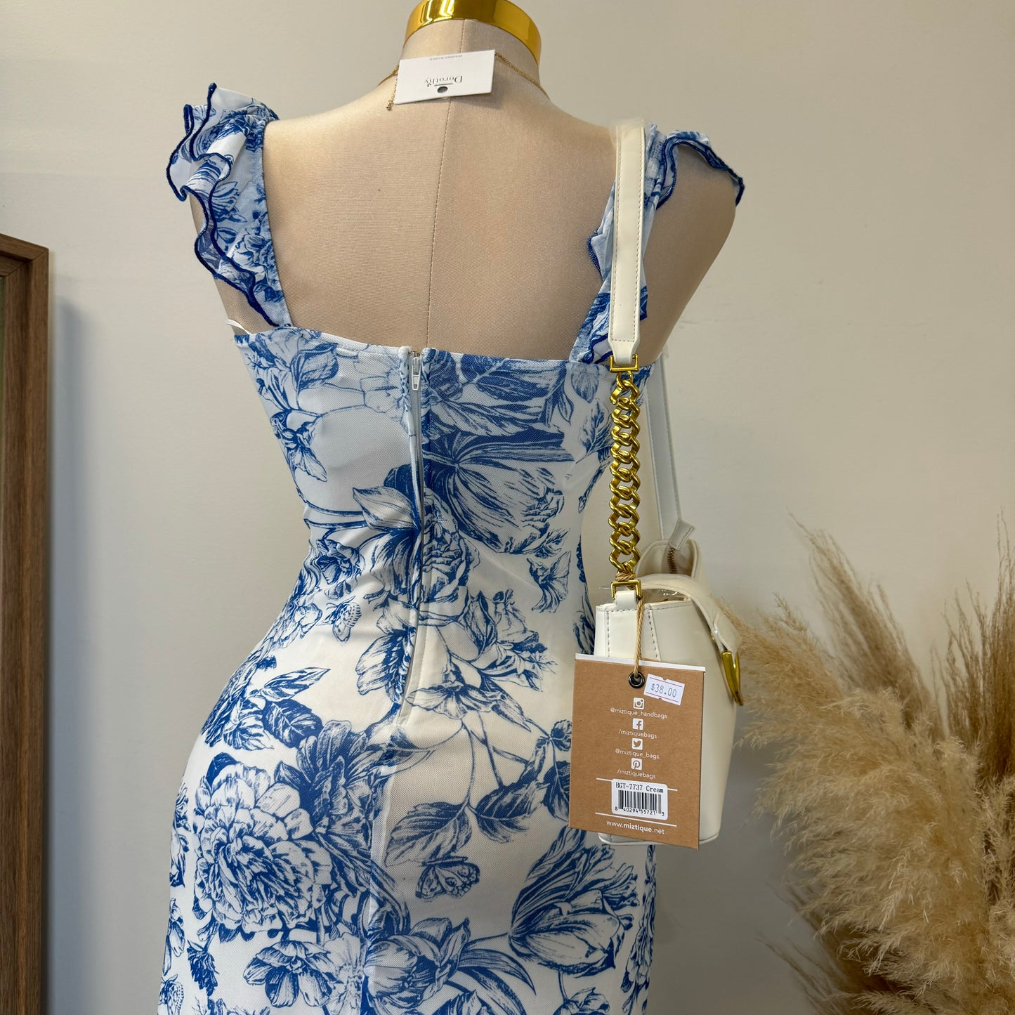 Karol Dress-Blue/White