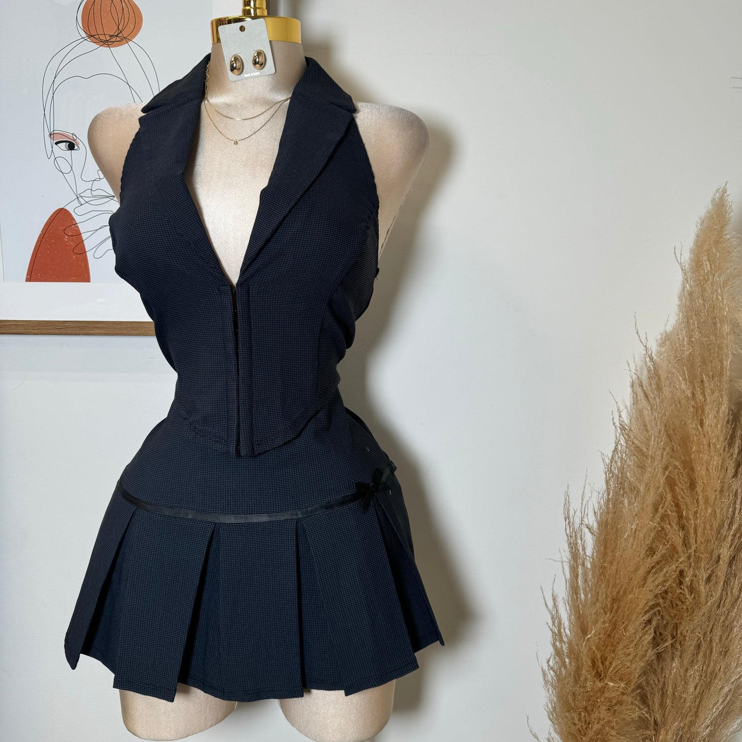 Revolu Skirt Set-Blue