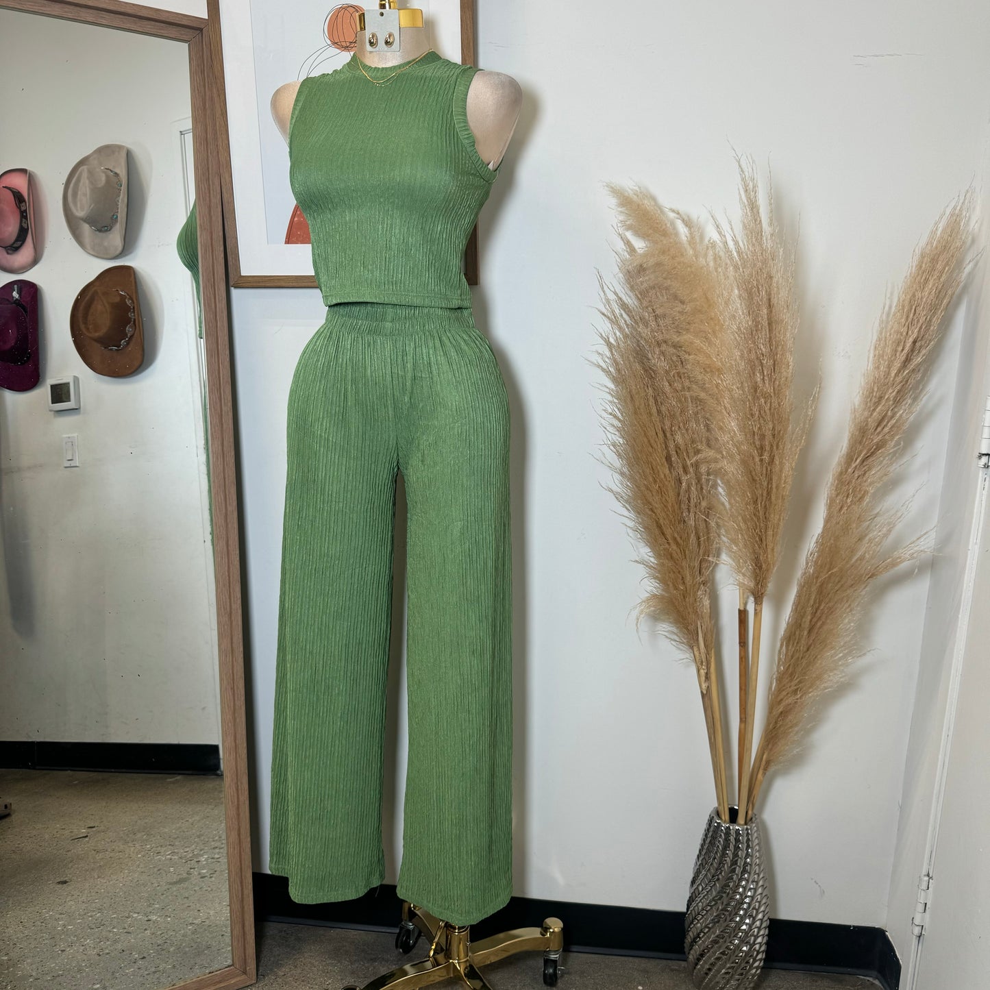 Tamara Two Piece Set-Sage Green