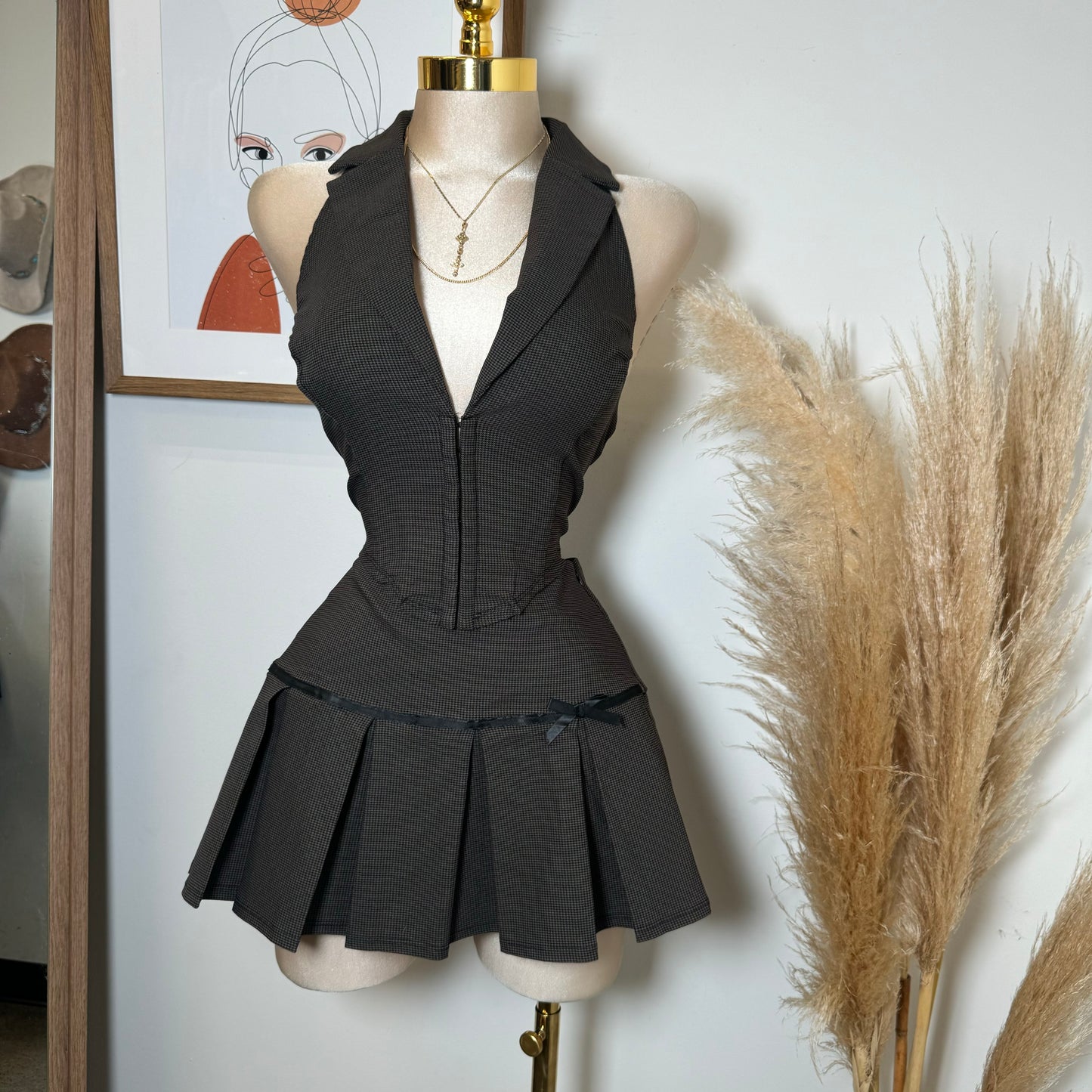 Revolu Skirt Set-Brown