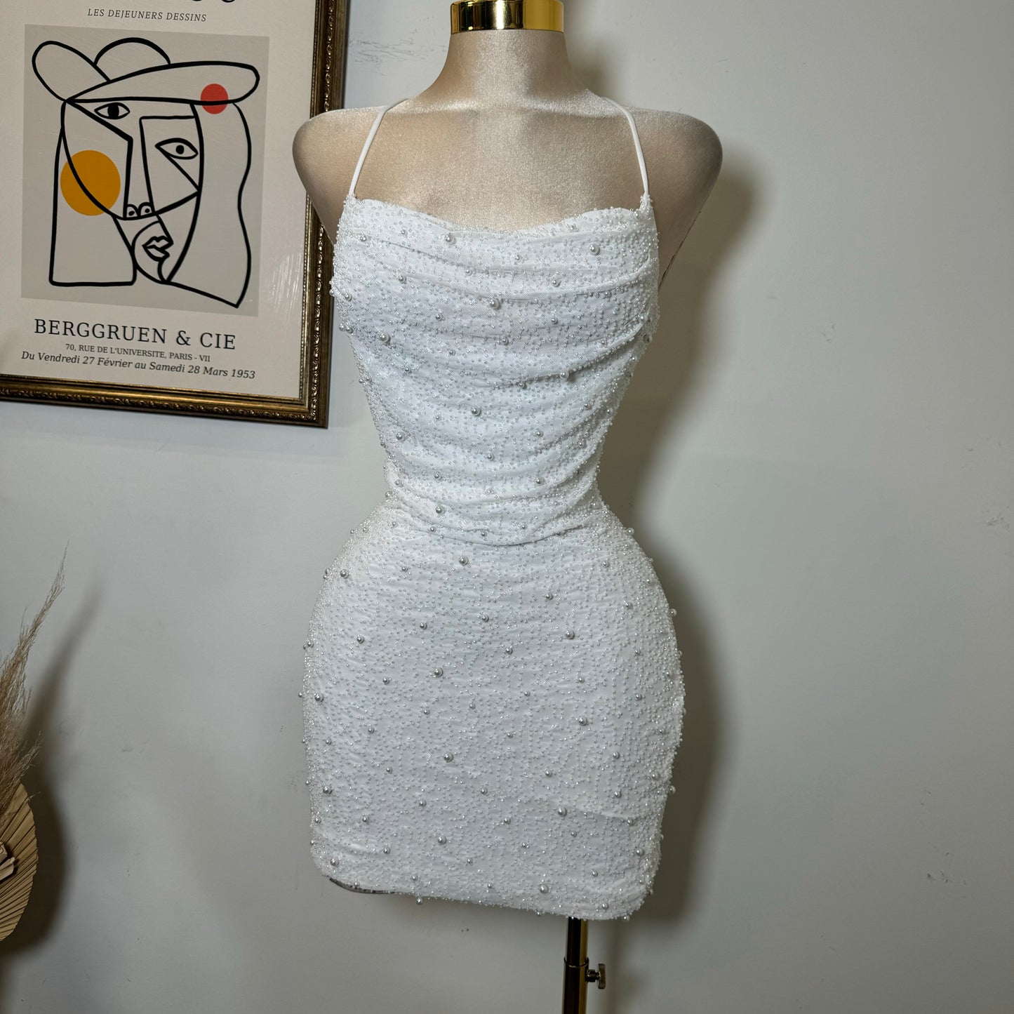 Sexy Pearl Dress-White
