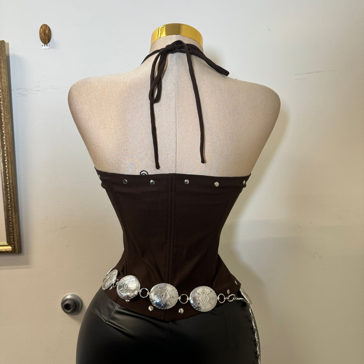La Yaquesita Corset Top-Brown