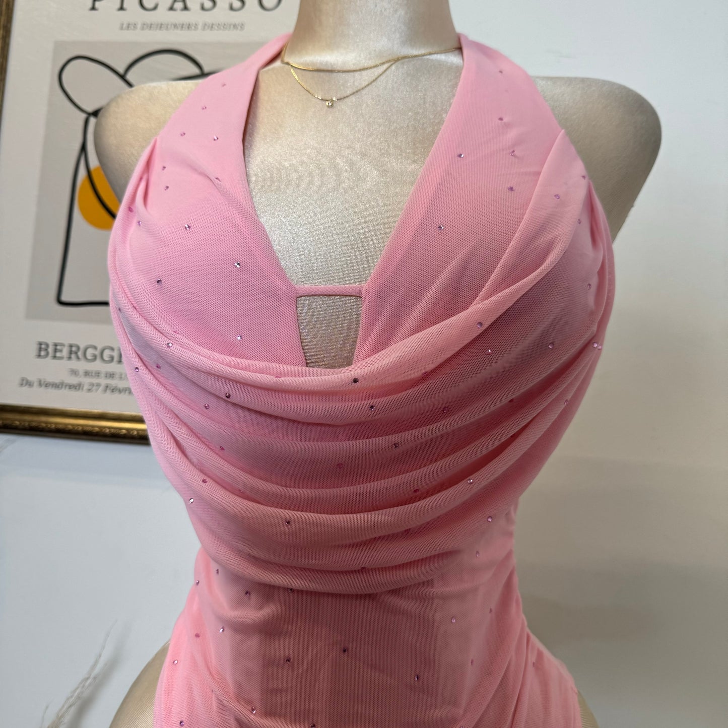 Alieen Mesh Bodysuit-Pink