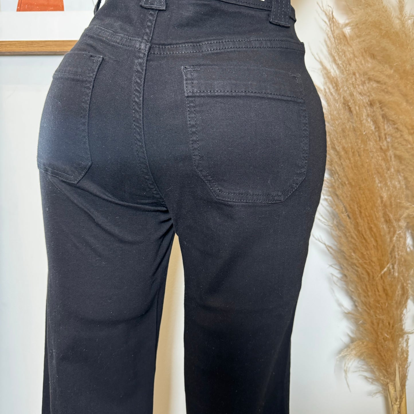 V2628 High Wide Leg-Black