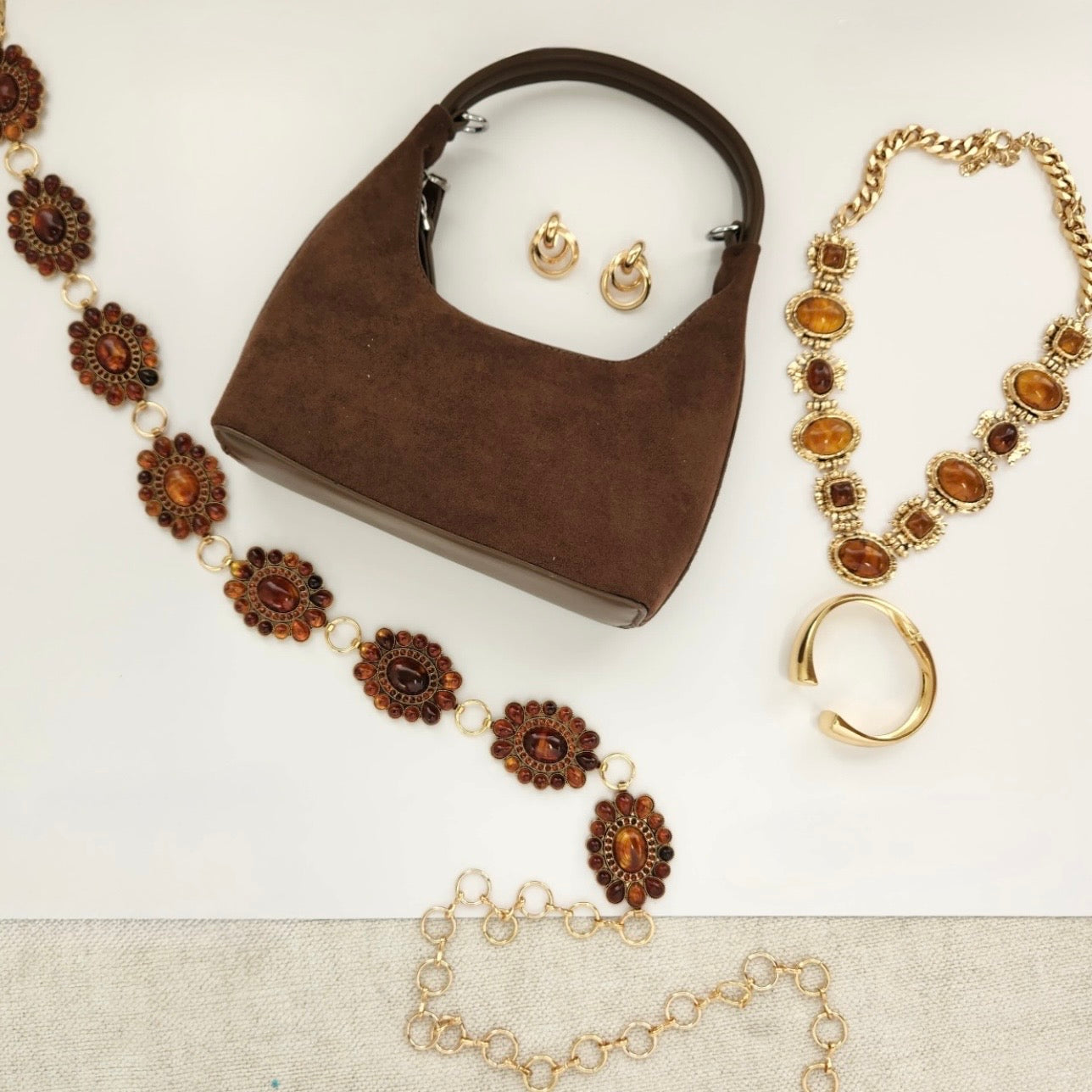 Concho Belt -Brown
