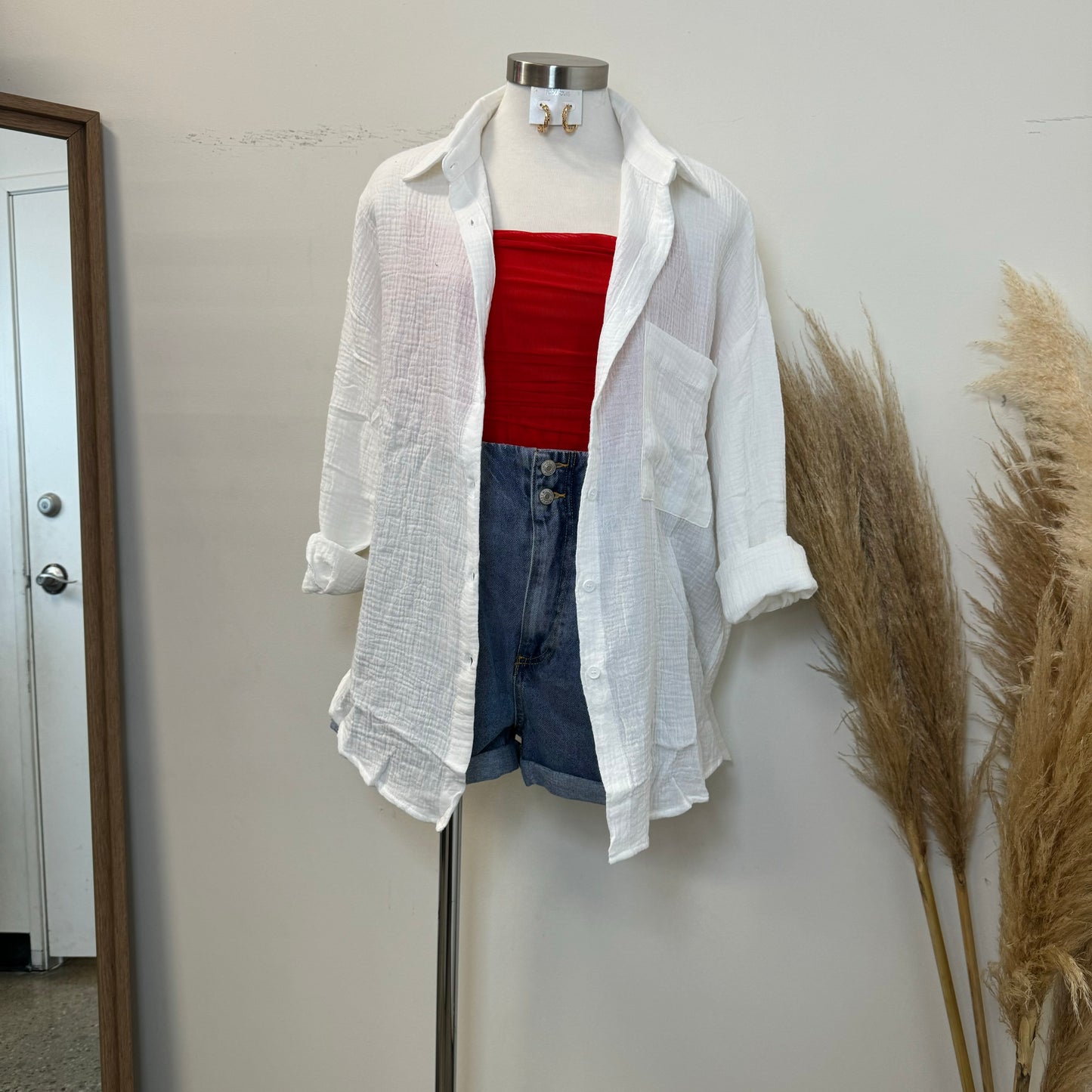 Aleyna Button Down Shirt-White