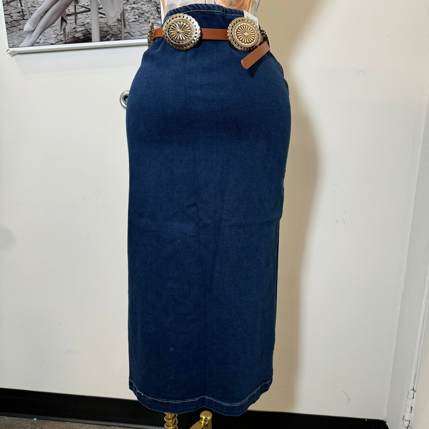 Long Denim High Waisted-Blue