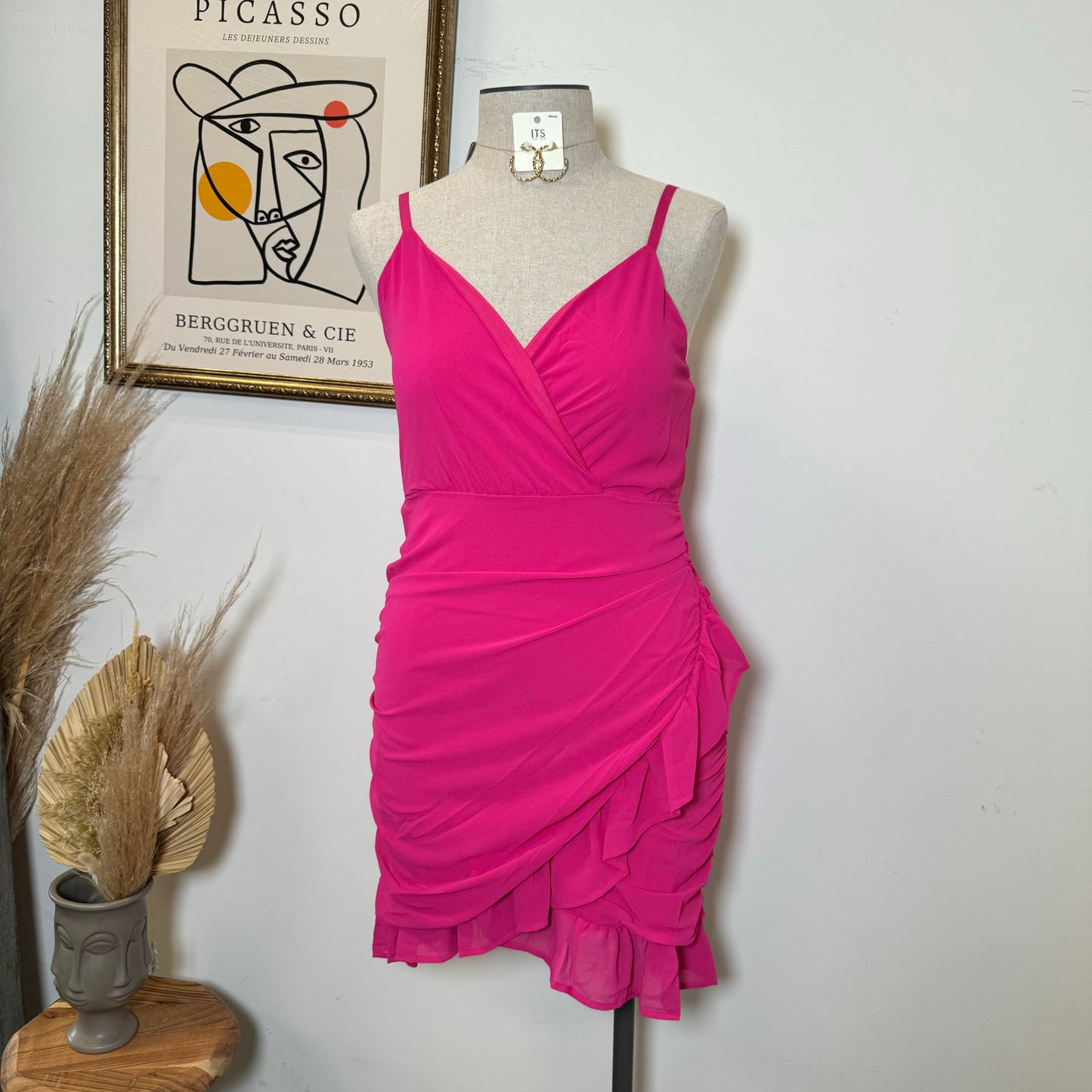 Pink Short Dress-Pink