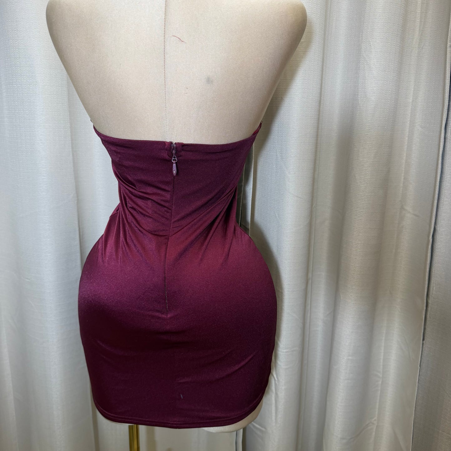 KNIT SHAKIRA DRESS-Burgundy/Plum