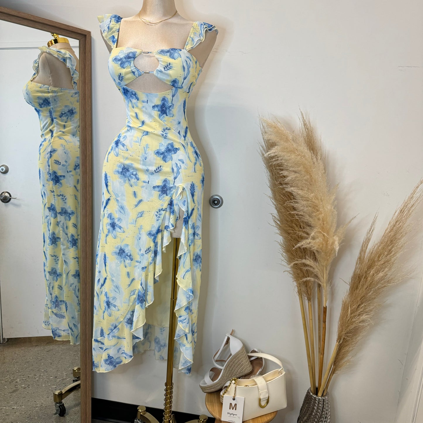 Karol Dress-Yellow/Blue