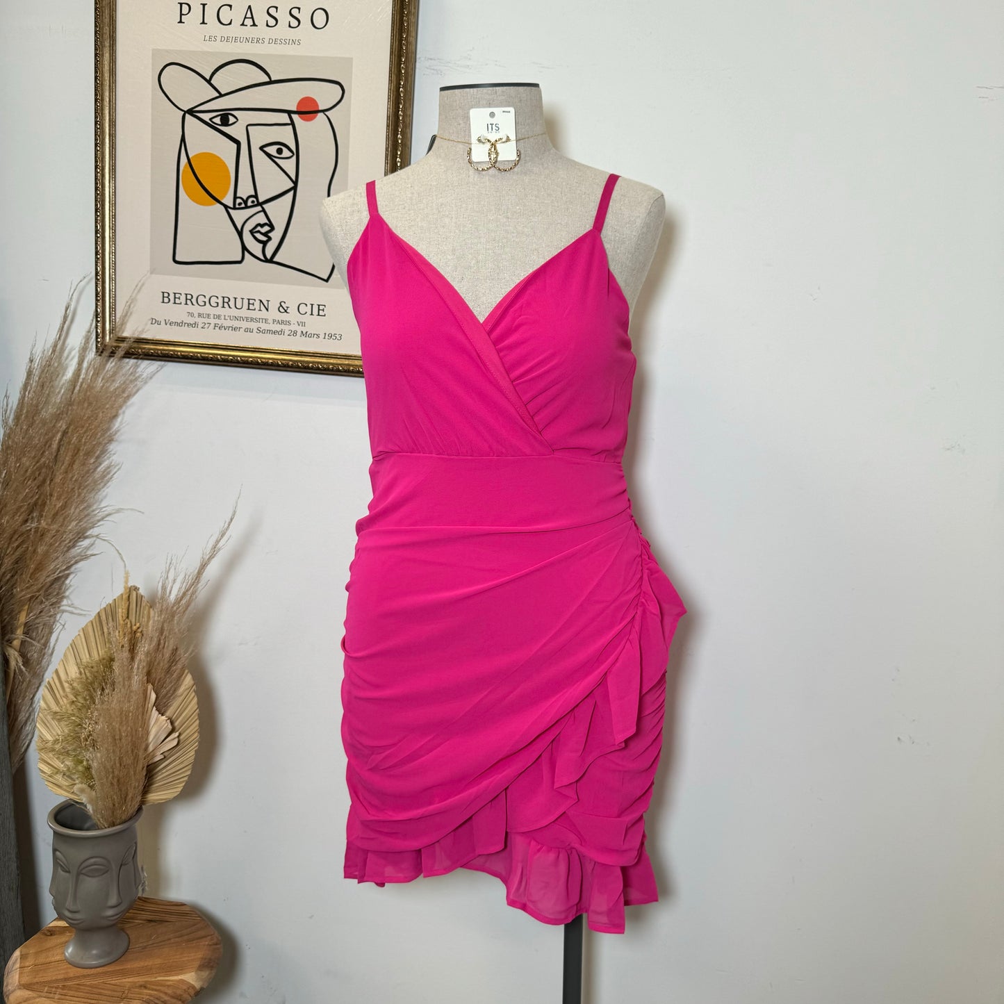 Pink Short Dress-Pink