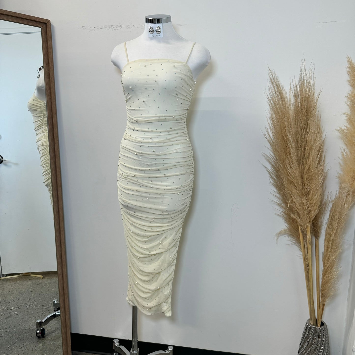 Kaeli Mesh Dress-White
