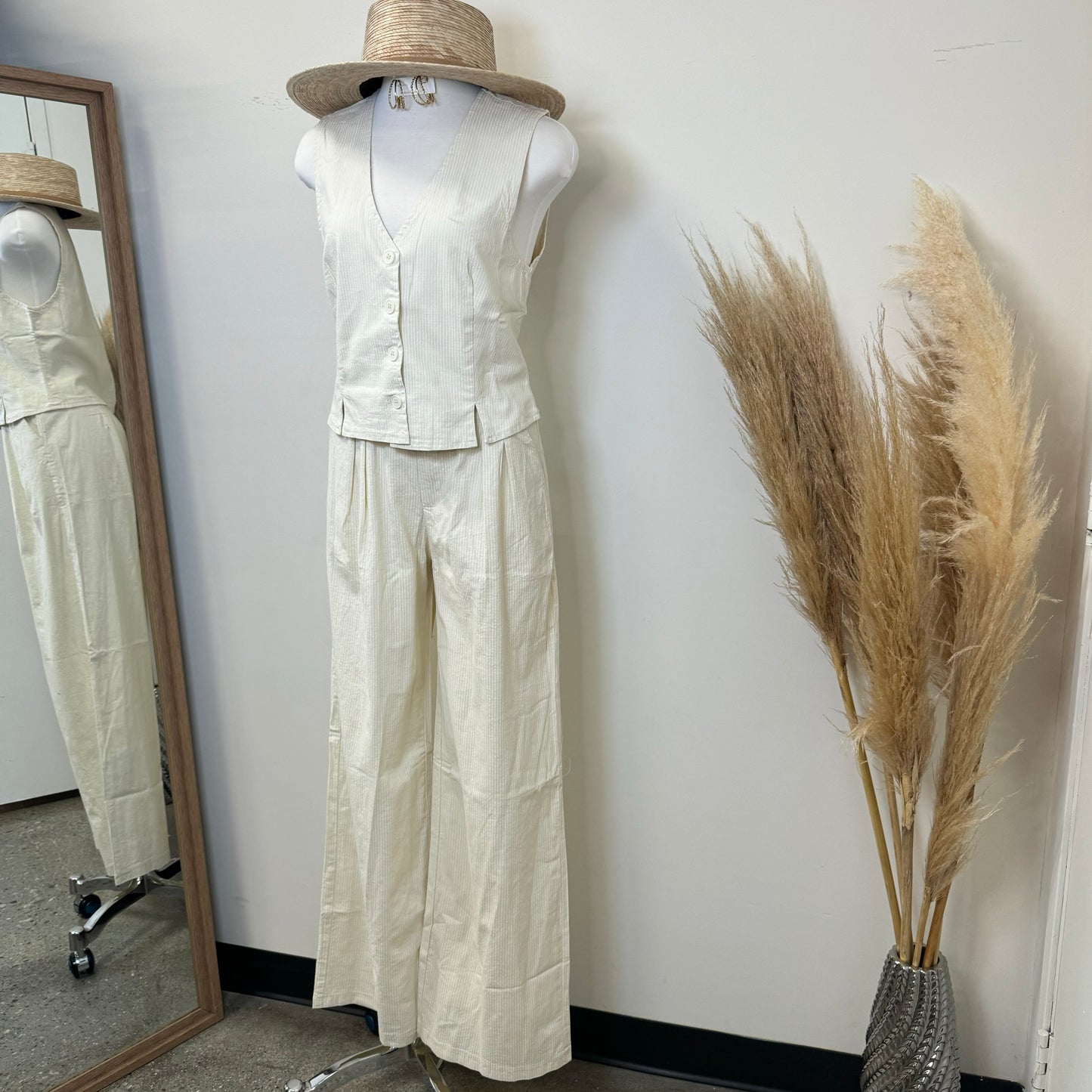 Anggy Two Piece Set-Beige
