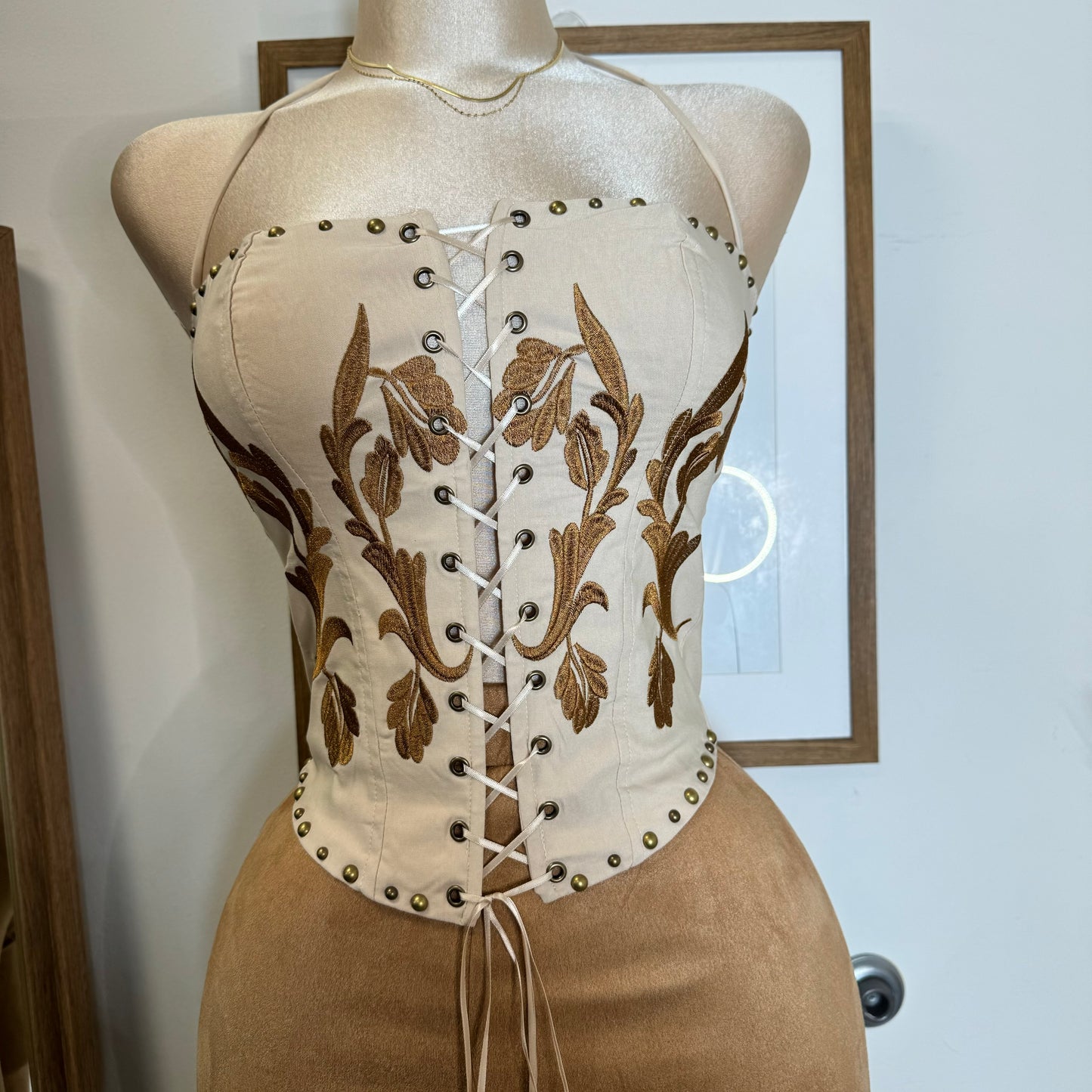 La Nena Corset Top-Cream1