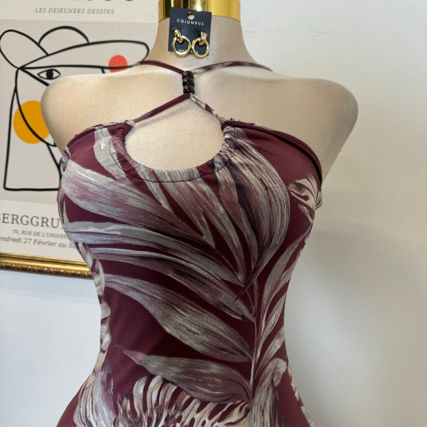 Sira Midi Dress-Rust
