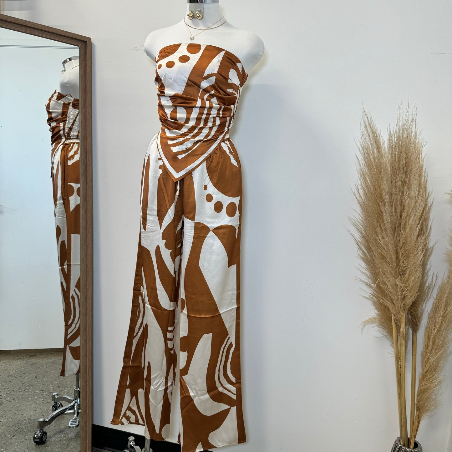 All me Two piece Set -Brown