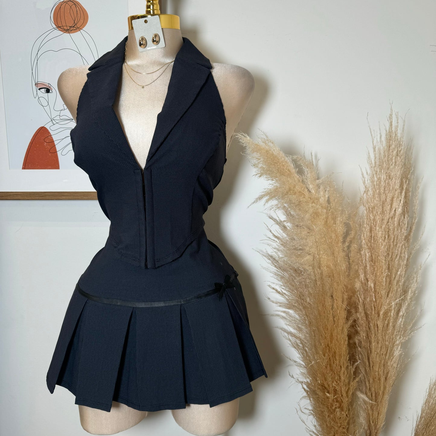 Revolu Skirt Set-Blue