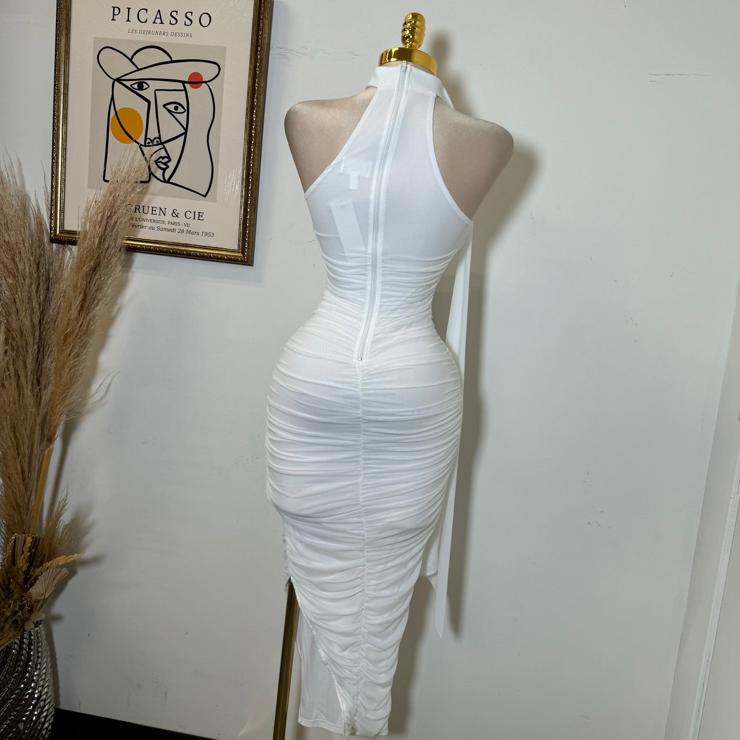 Evonne Rose Dress-White