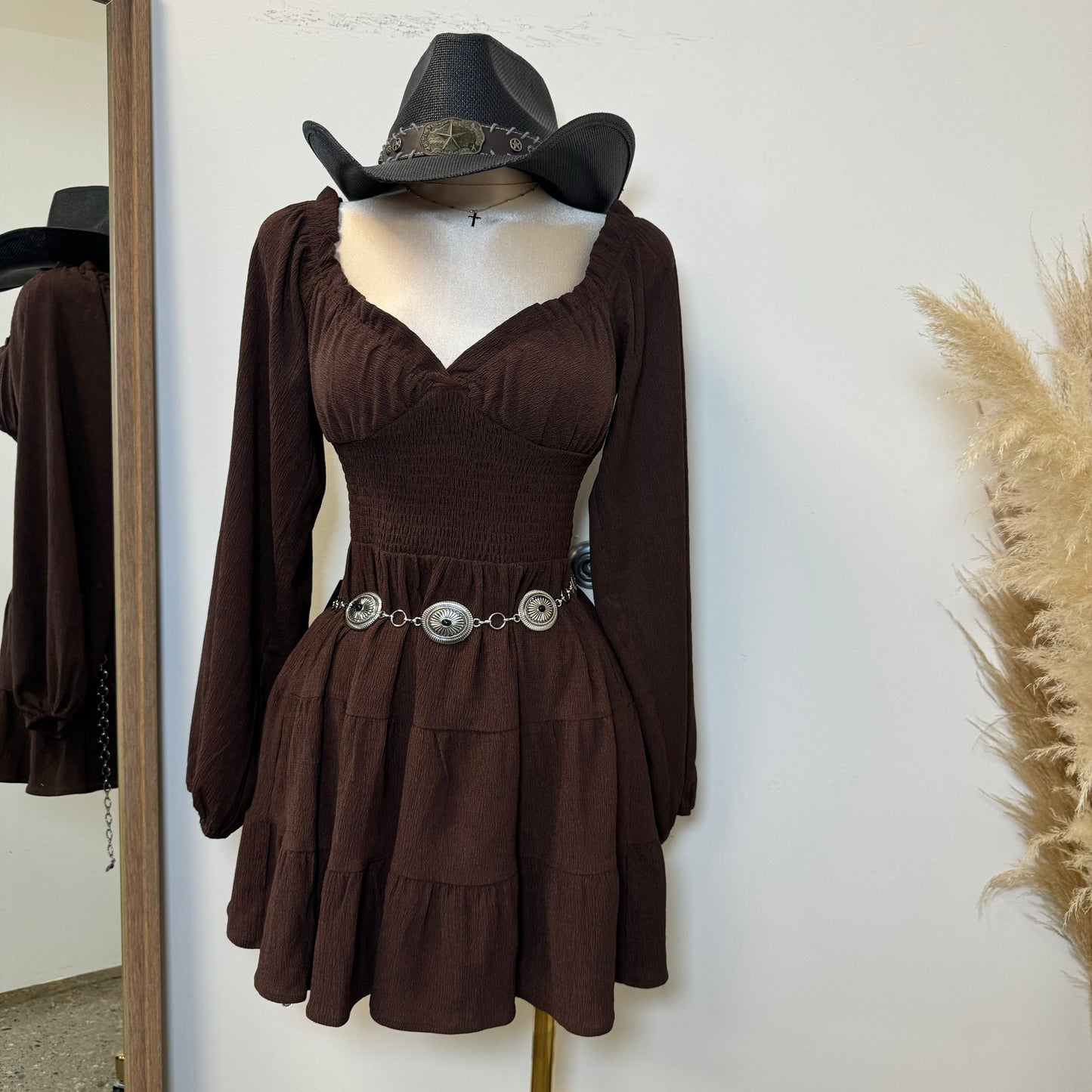 Roxi Corset Dress-Brown