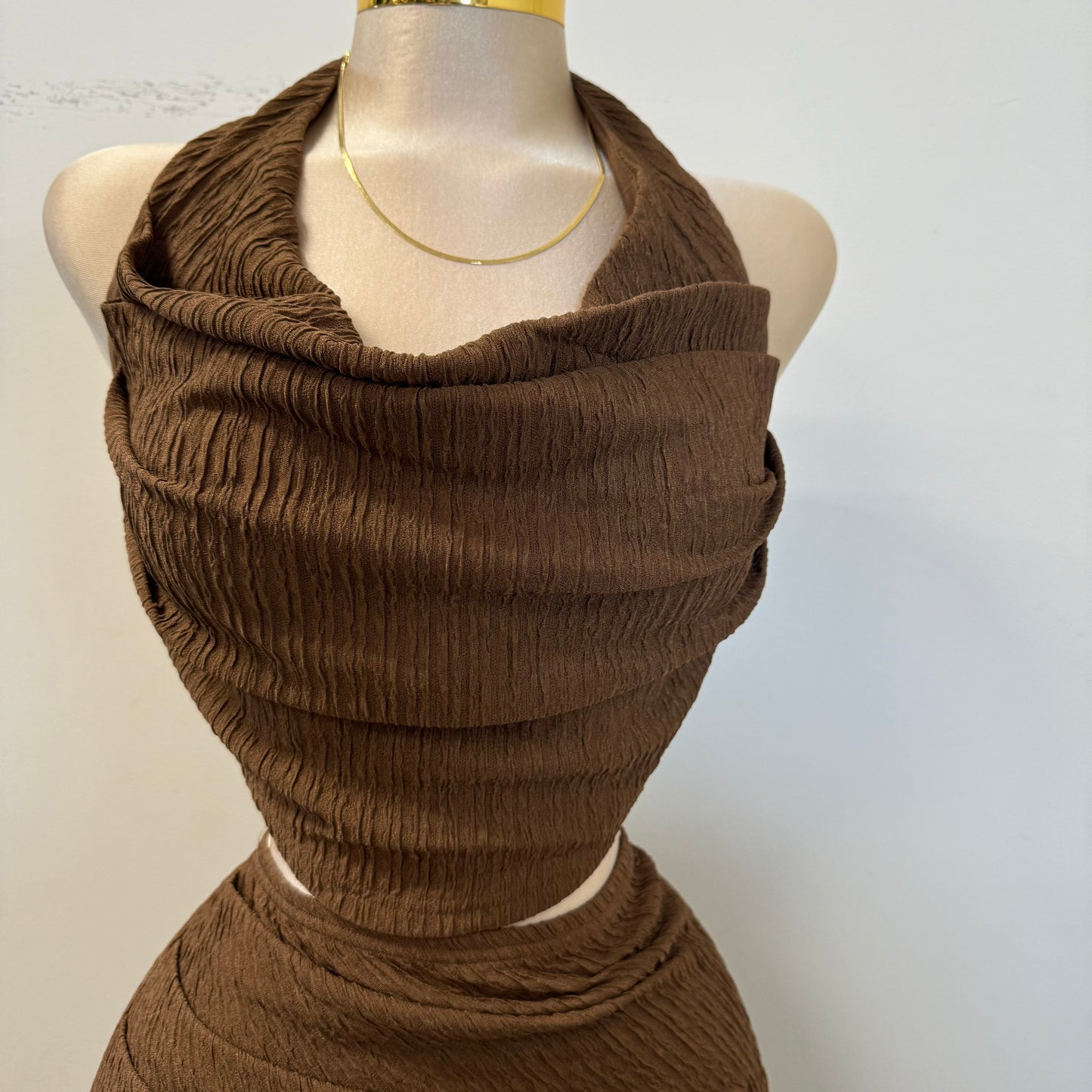 Coco Two piece Set-BROWN is