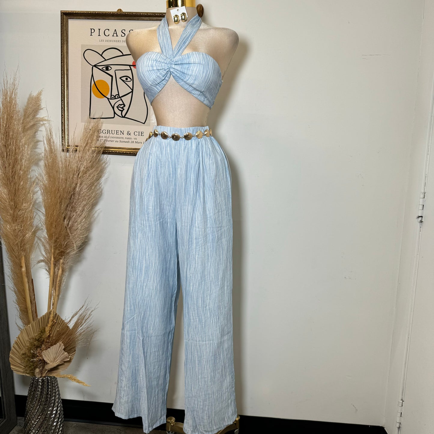 Luxy Pant Set-Blue
