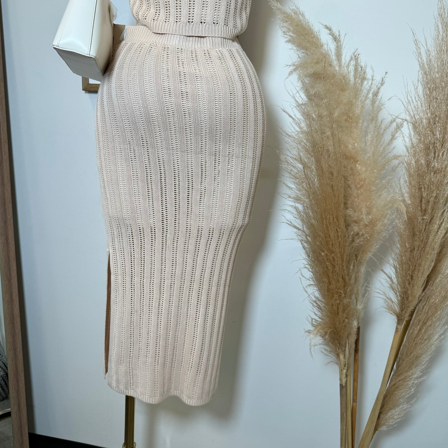 Vacation Skirt Set-Beige