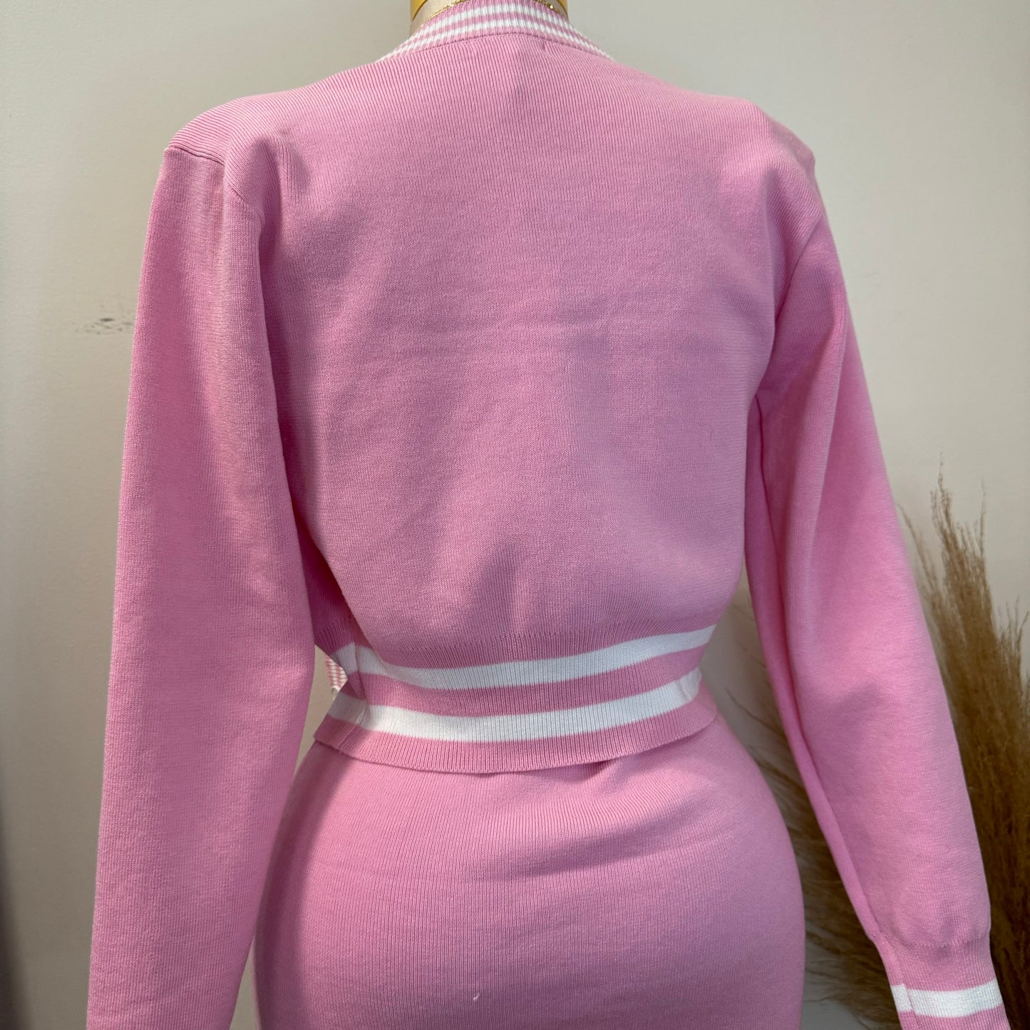 Liza Three piece Skirt Set-Pink