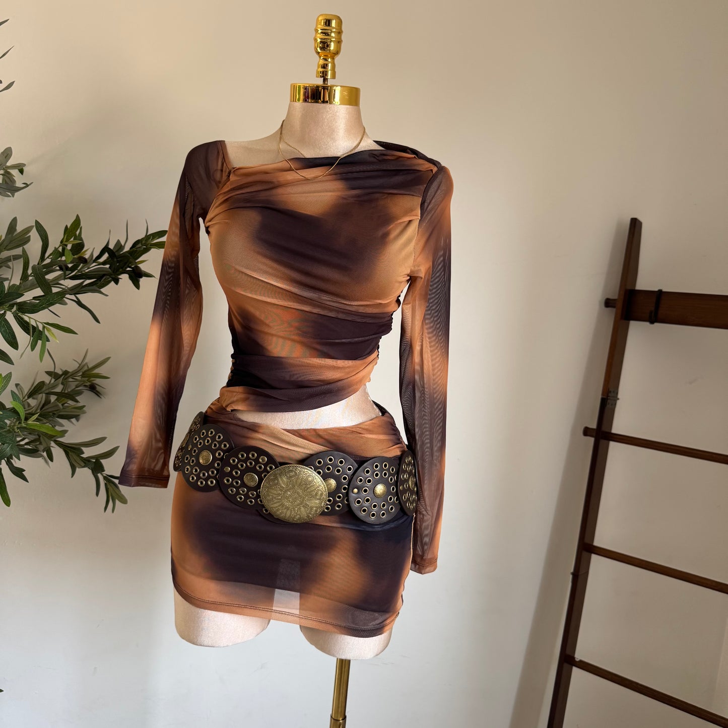 Sha Mesh Dress-sunset
