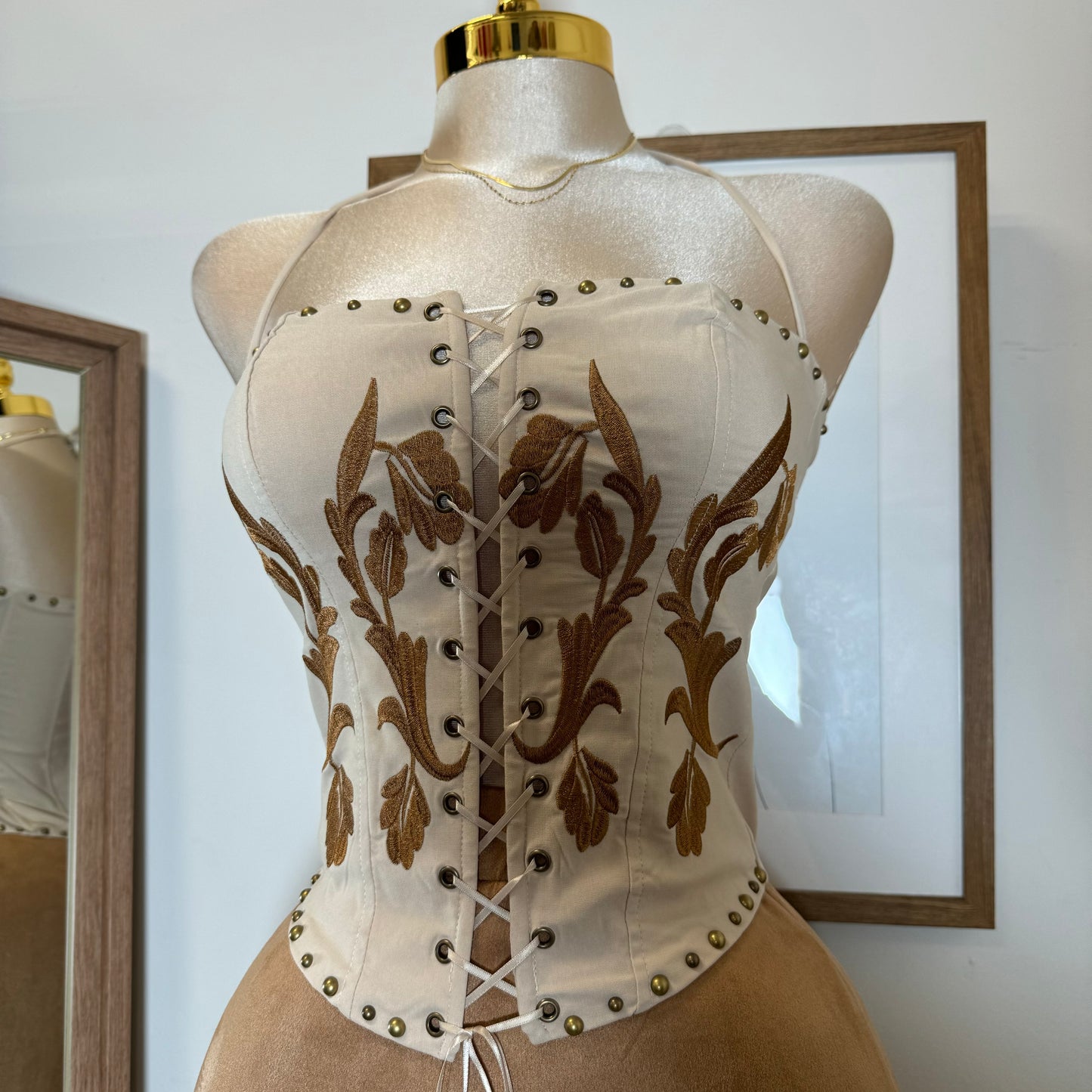 La Nena Corset Top-Cream1