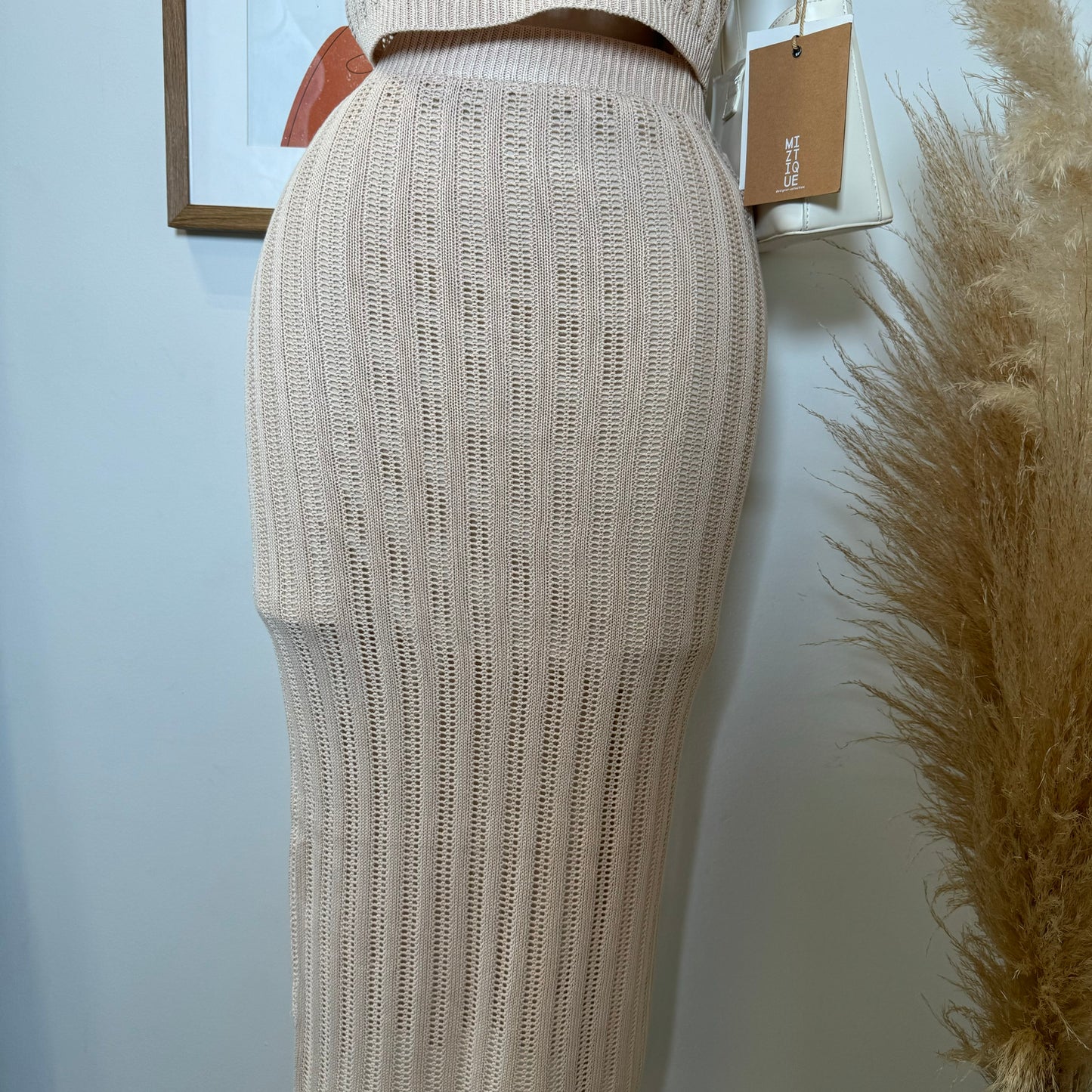 Vacation Skirt Set-Beige
